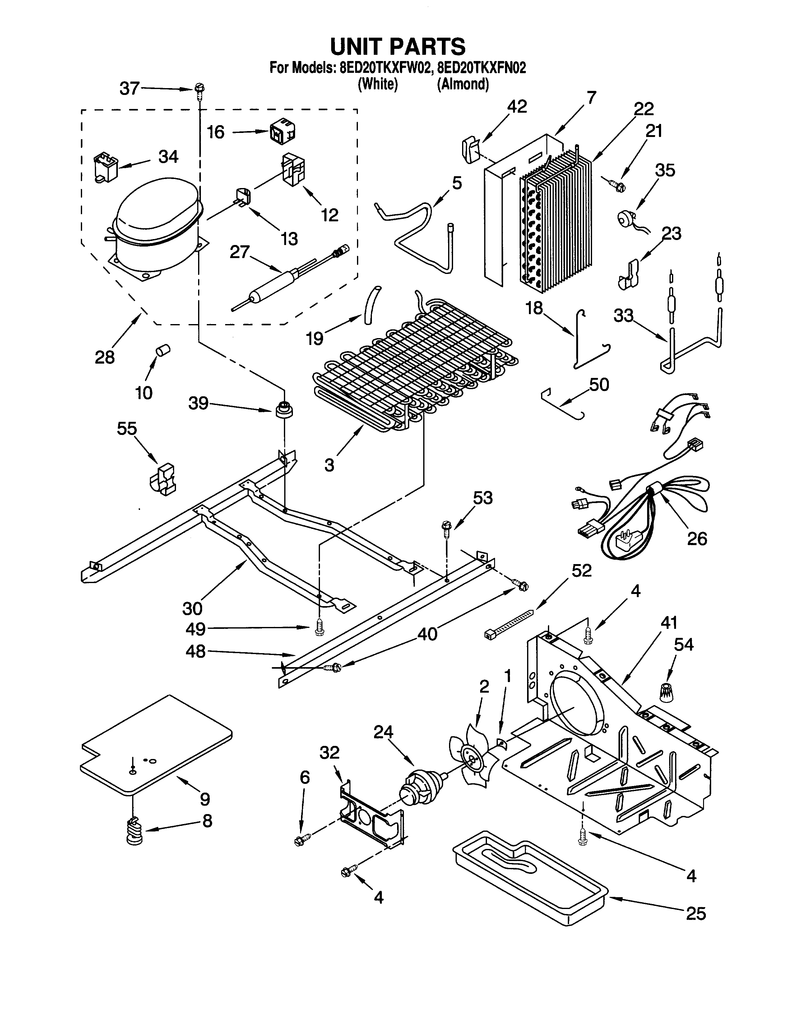 Whirlpool 8ED20TKXFN02 unit diagram
