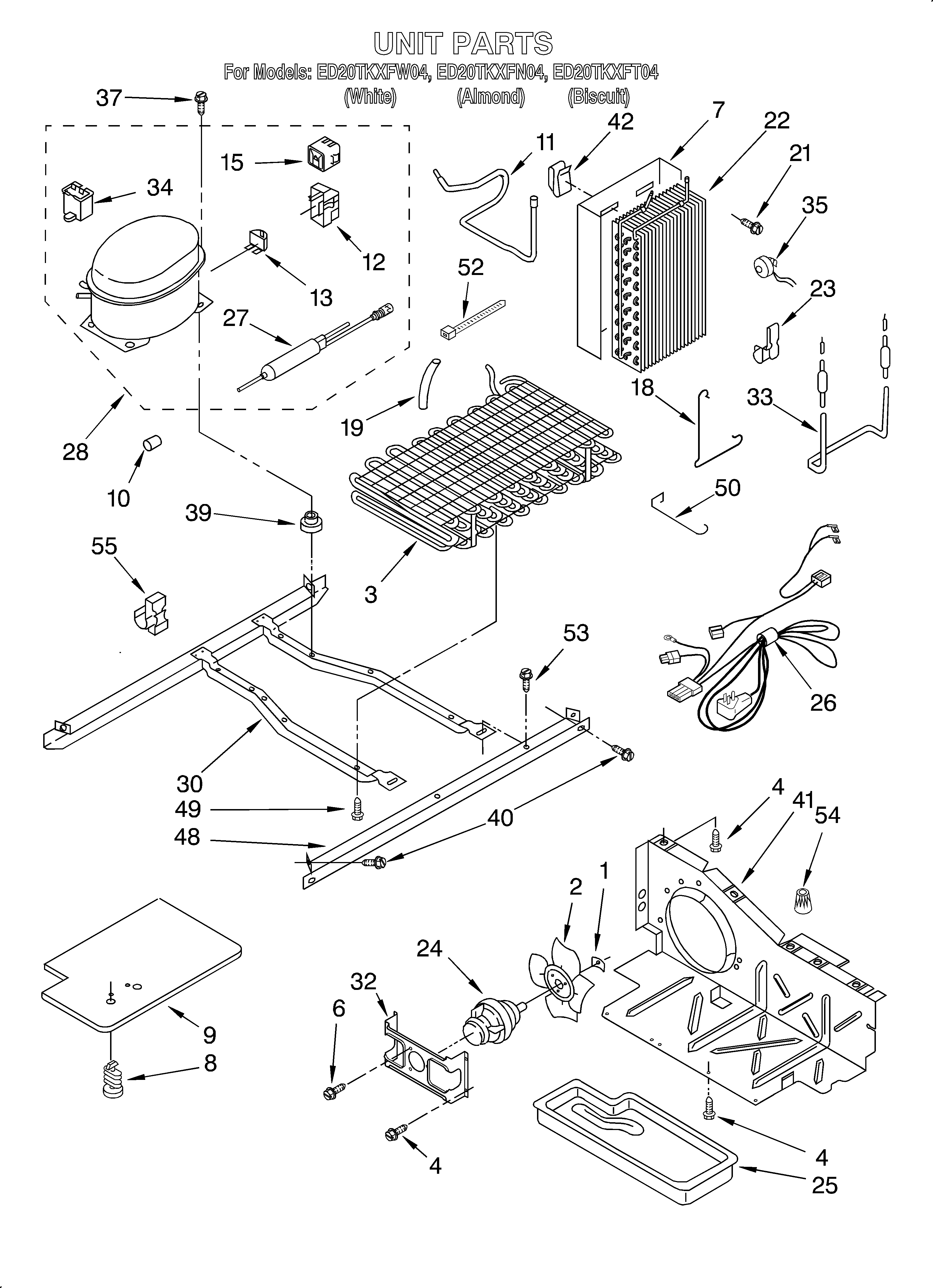 Whirlpool ED20TKXFN04 unit diagram