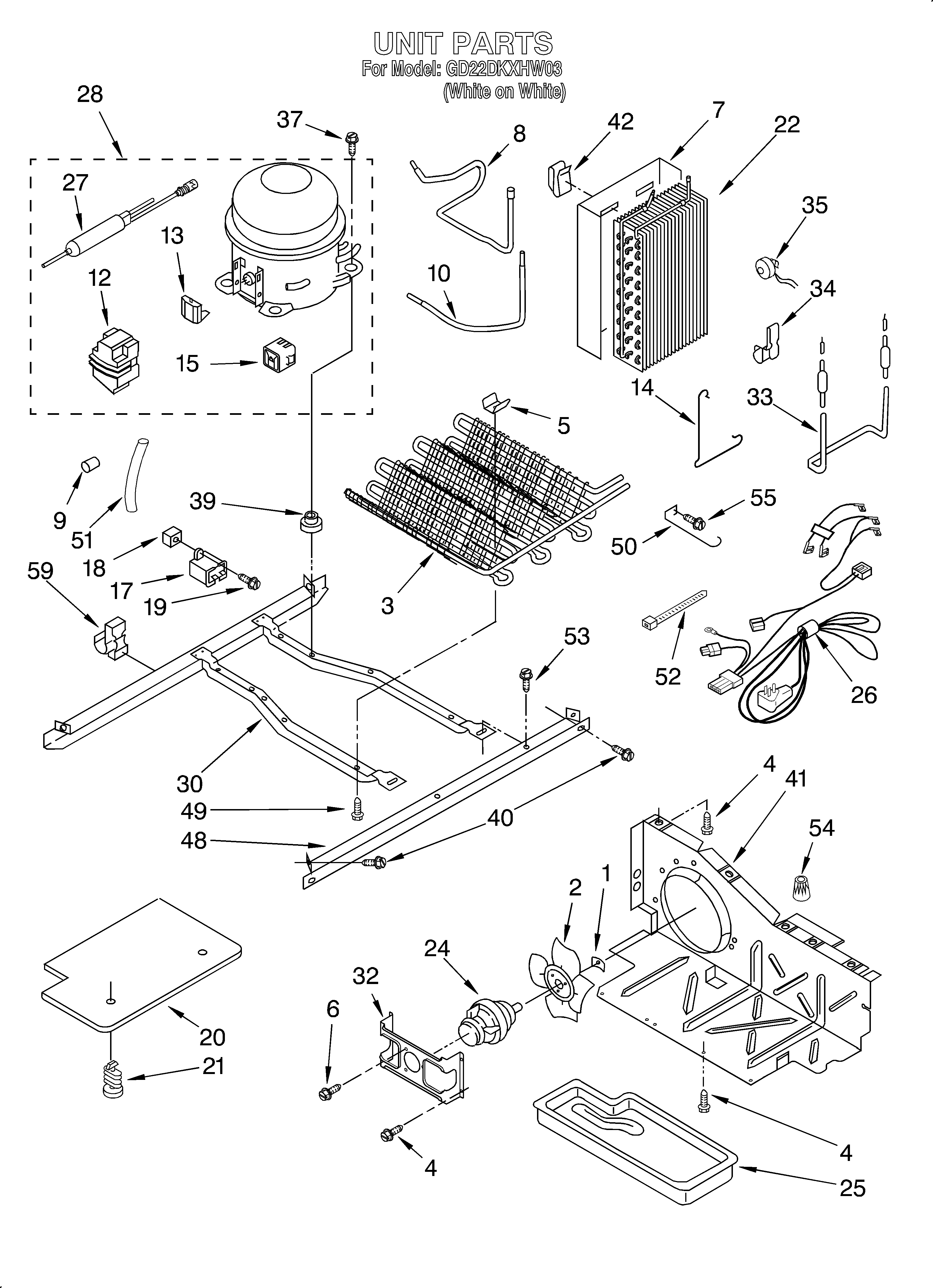 Whirlpool GD22DKXHW03 unit diagram