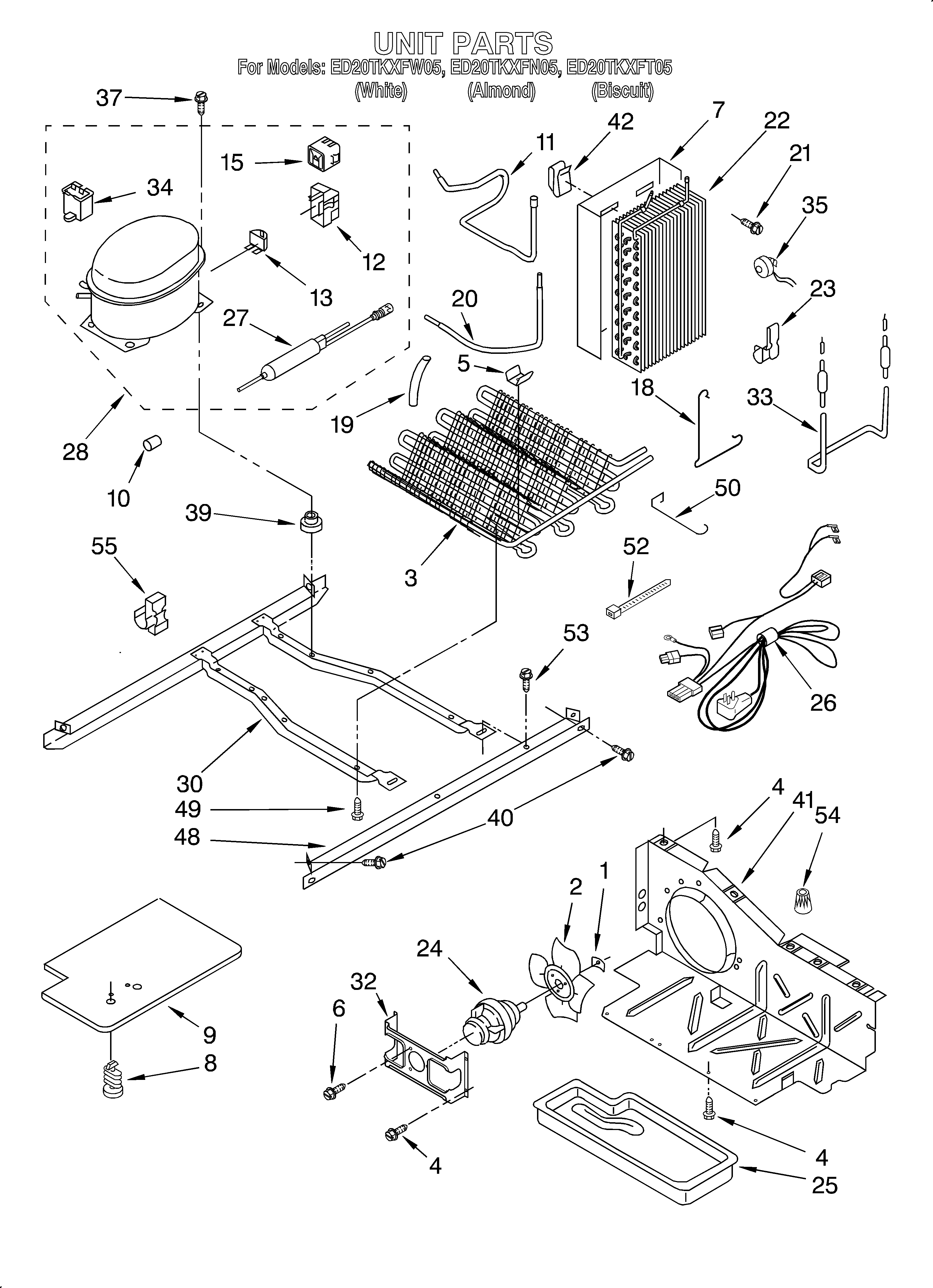 Whirlpool ED20TKXFN05 unit diagram