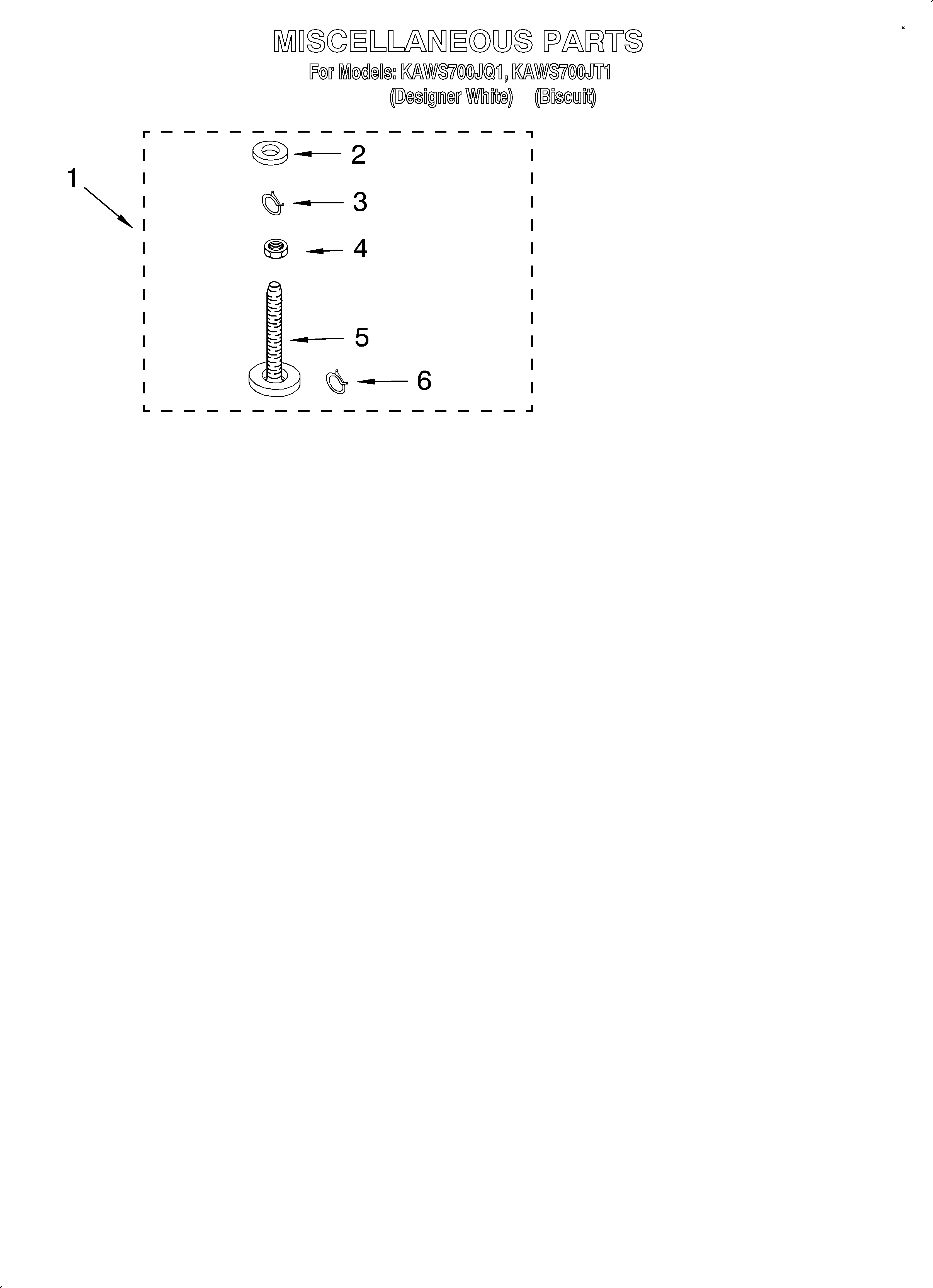 KitchenAid KAWS700JT1 miscellaneous/optional diagram
