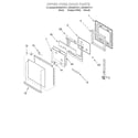 Whirlpool RBD305PDT11 upper oven door diagram