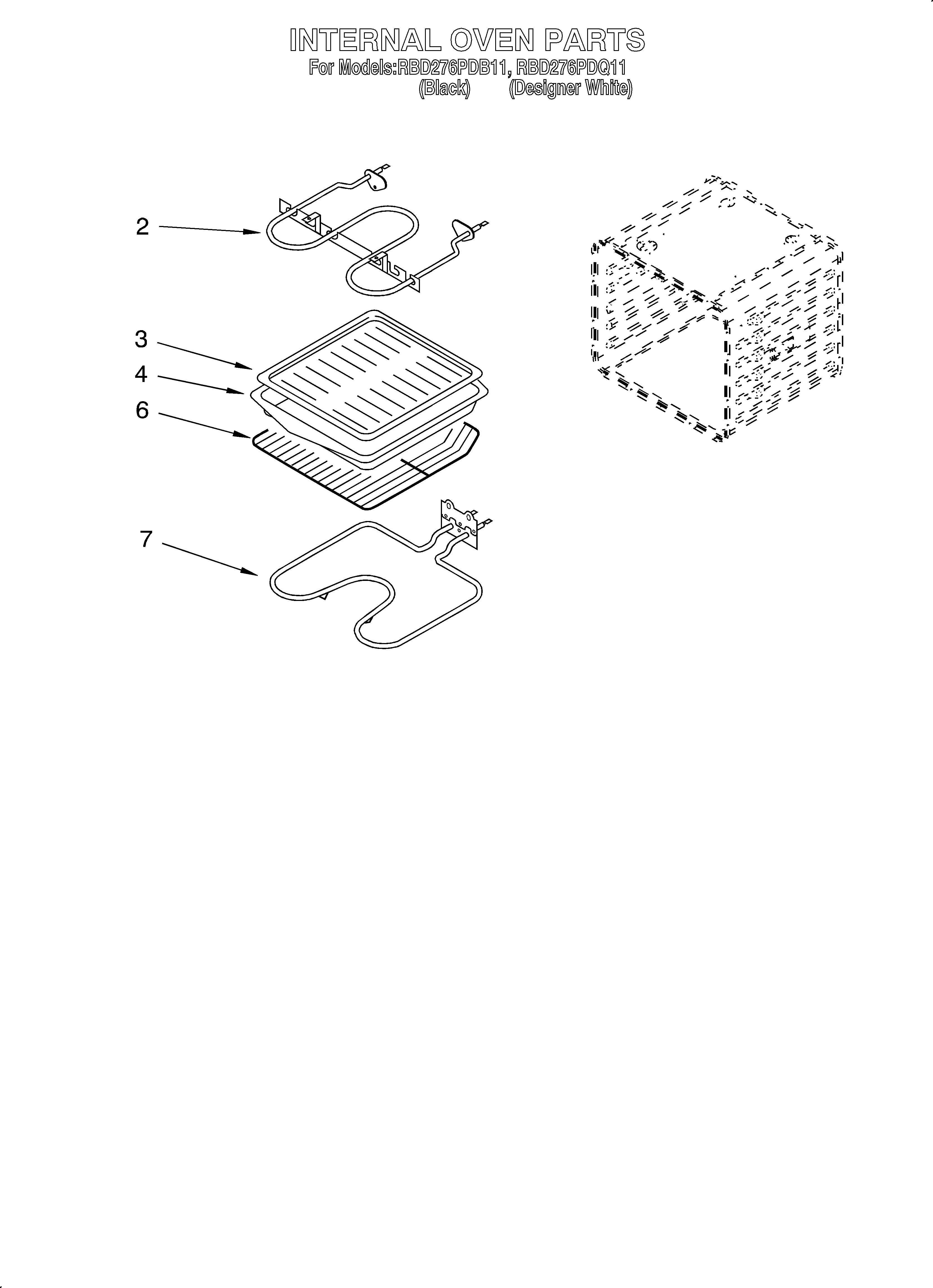 Whirlpool RBD276PDQ11 internal oven diagram