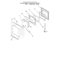 Whirlpool RBD306PDB11 oven door diagram