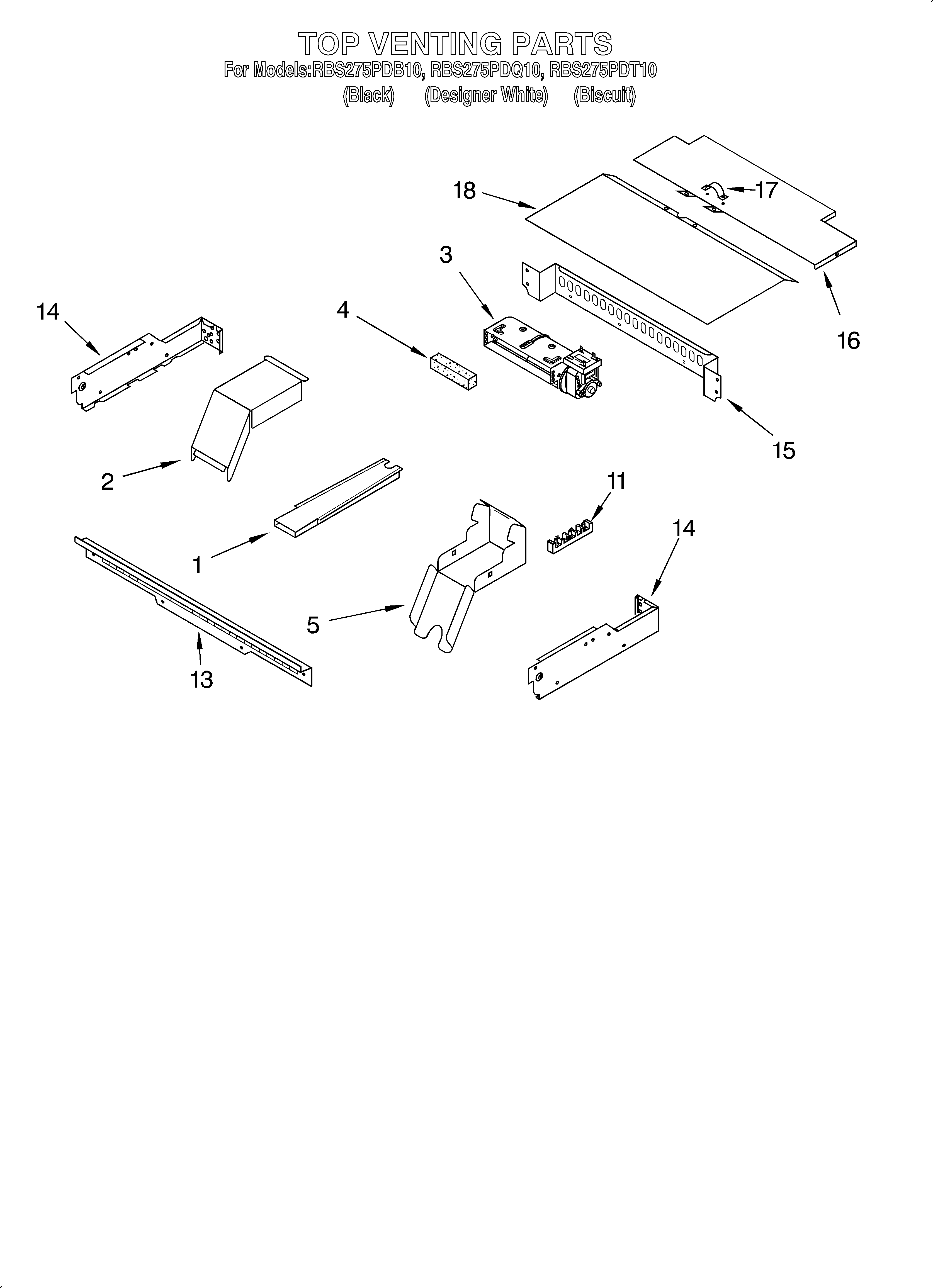 Whirlpool RBS275PDQ10 top venting/optional diagram