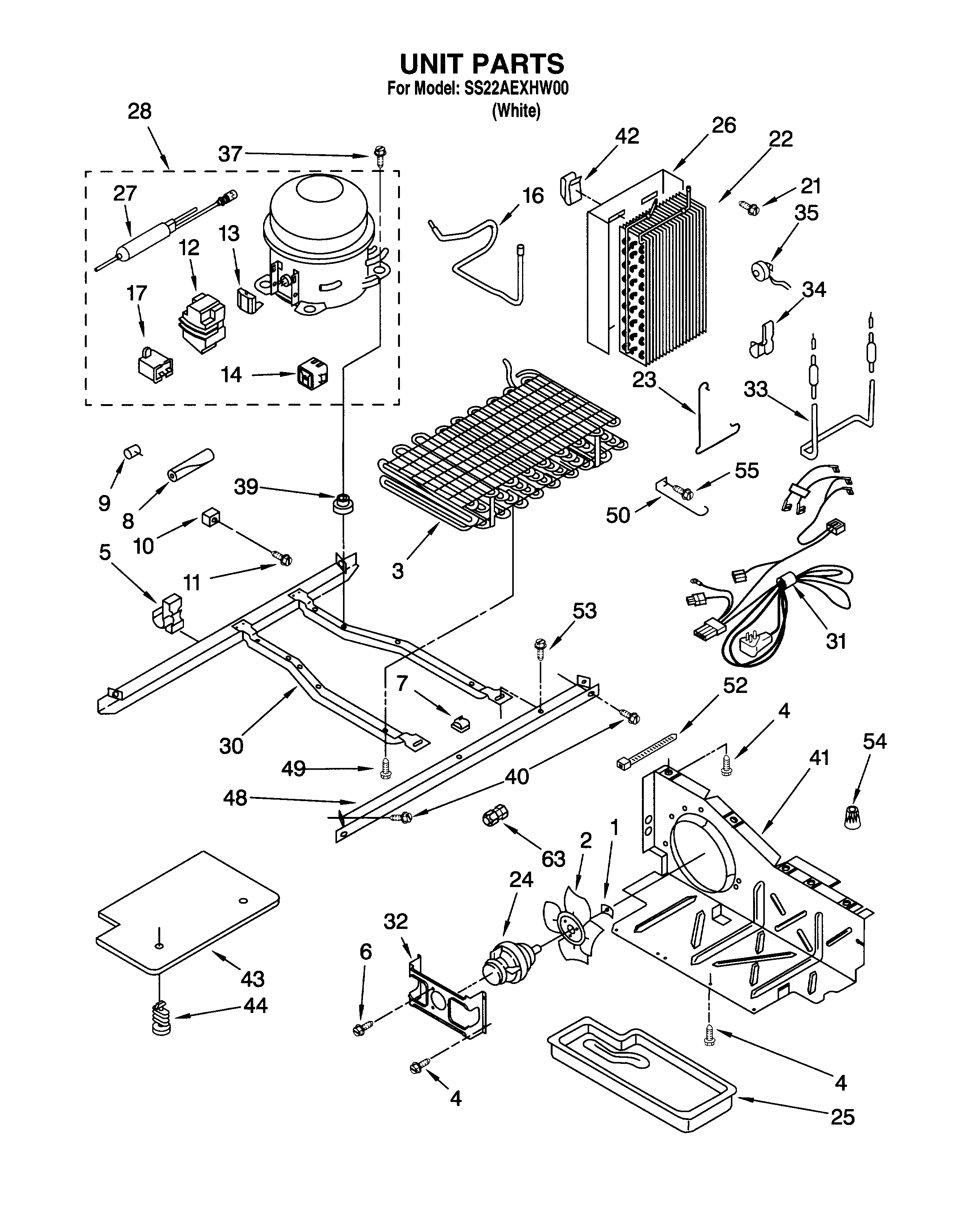 Whirlpool SS22AEXHW00 unit diagram