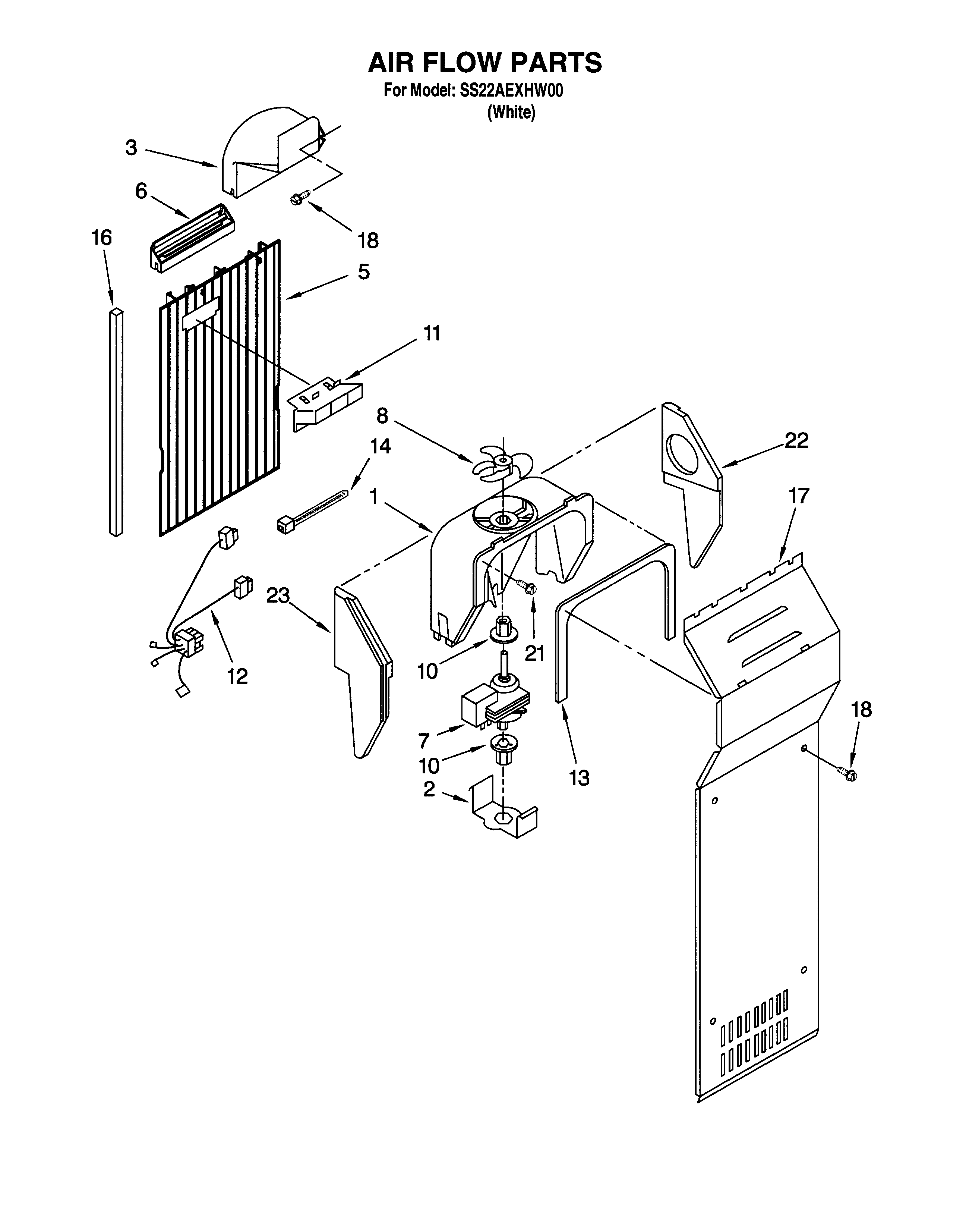 Whirlpool SS22AEXHW00 air flow diagram