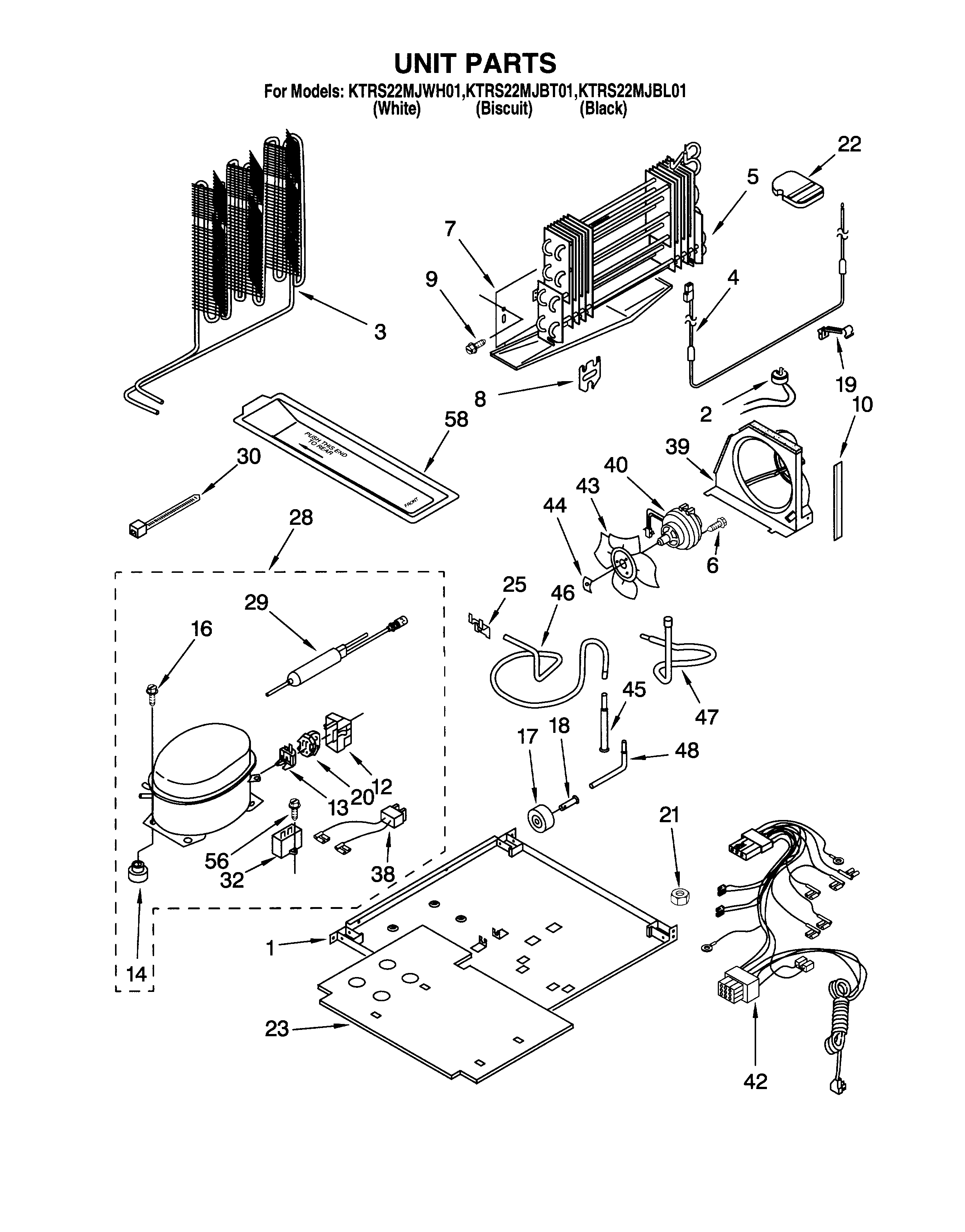 KitchenAid KTRS22MJBT01 unit diagram