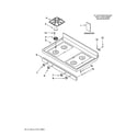 Whirlpool SF385PEGQ7 cooktop/literature diagram