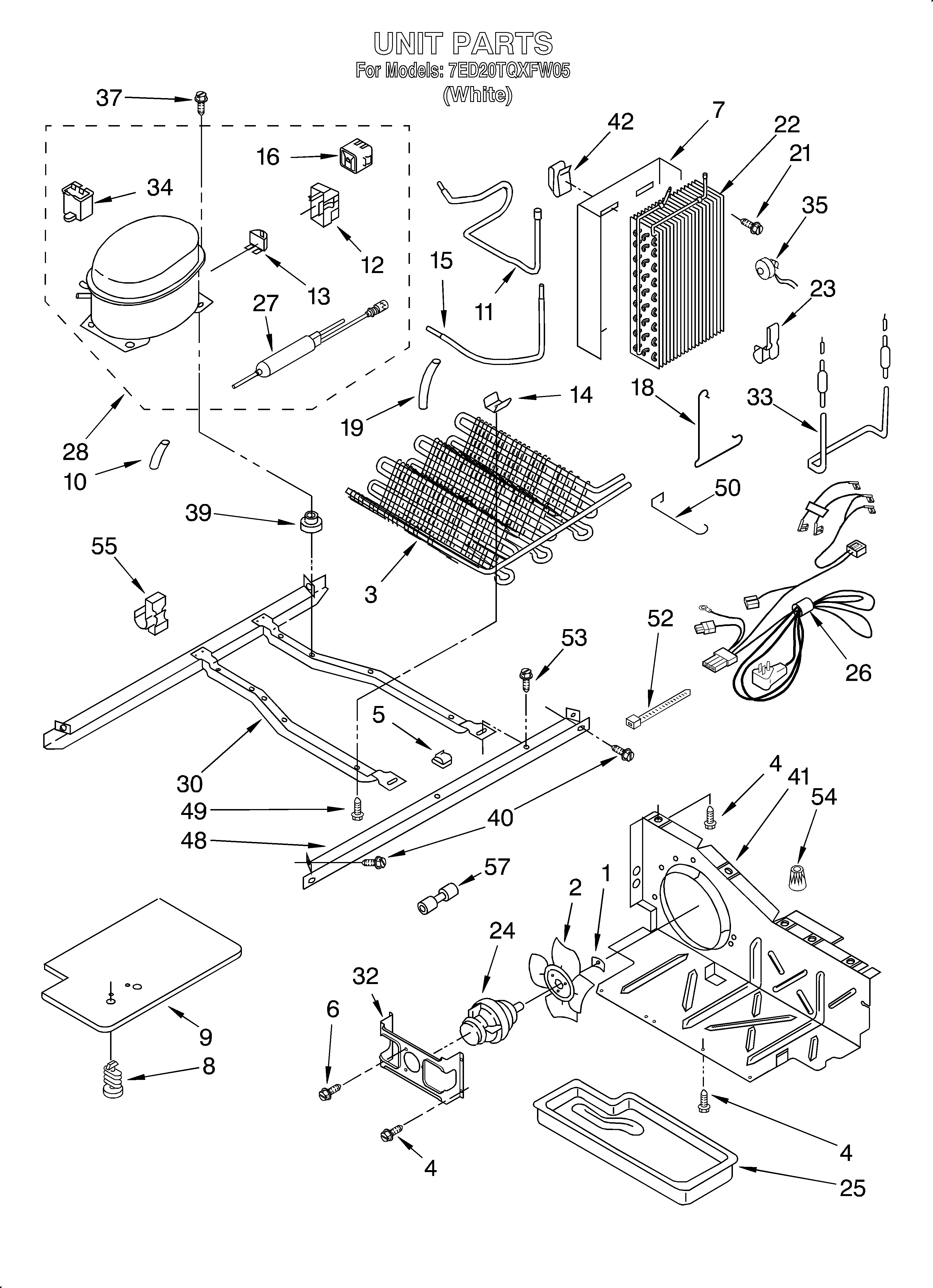 Whirlpool 7ED20TQXFW05 unit diagram