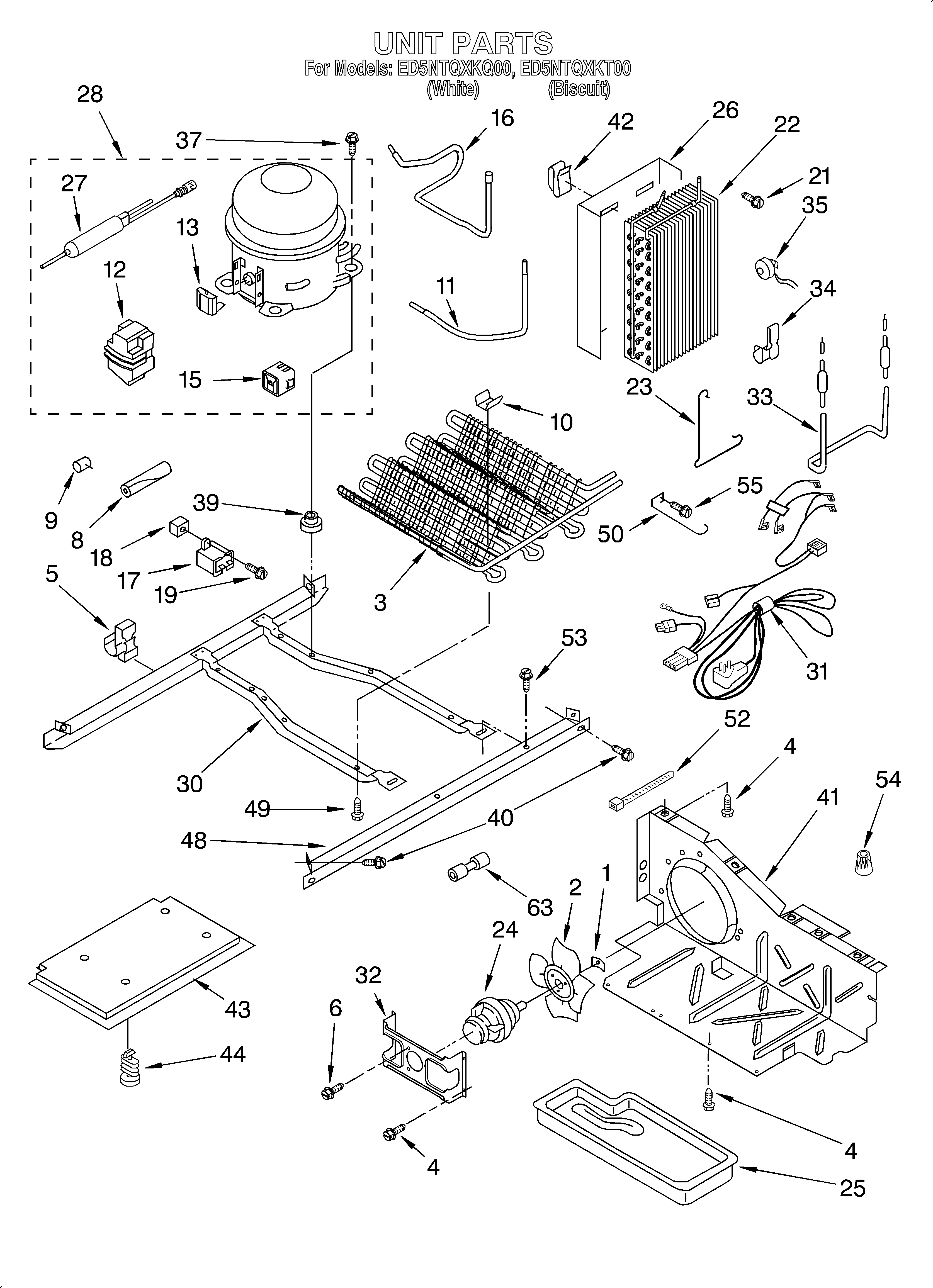 Whirlpool ED5NTQXKT00 unit diagram