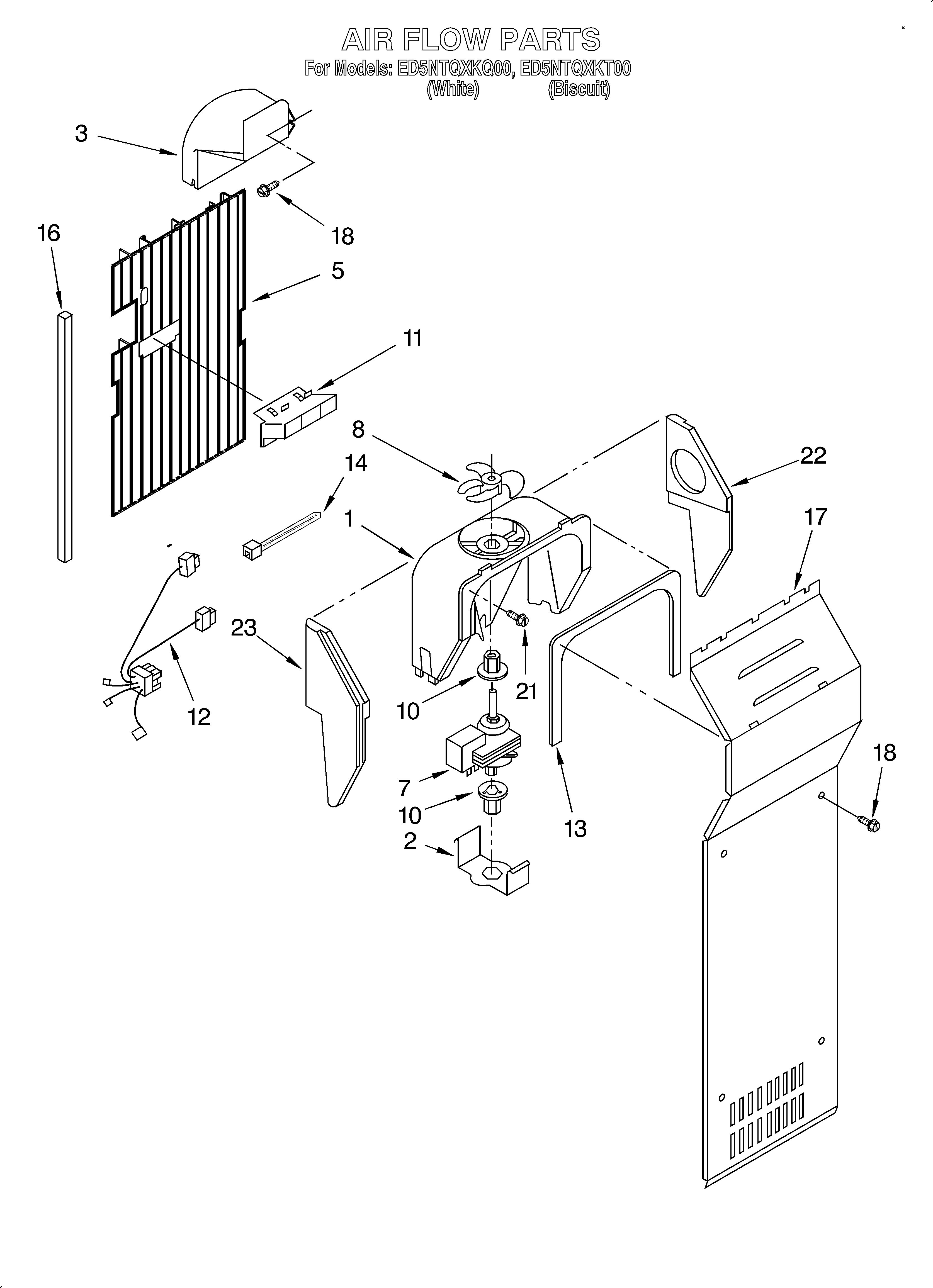 Whirlpool ED5NTQXKT00 air flow diagram