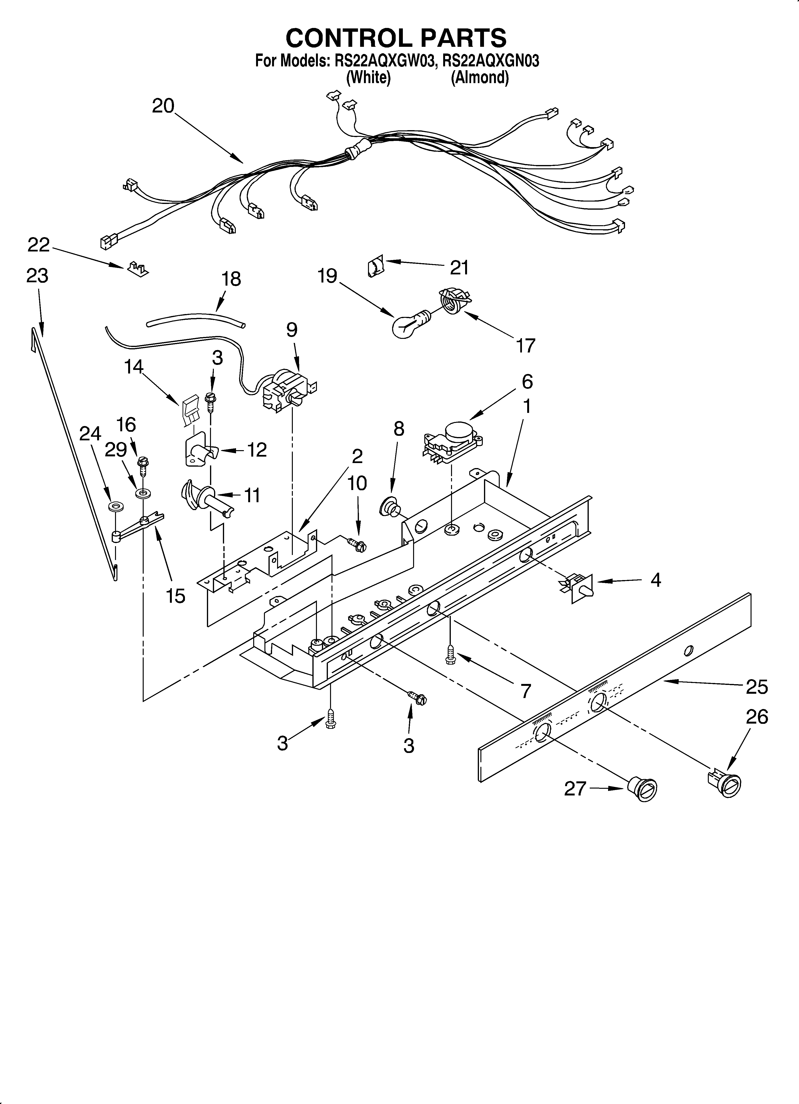 Roper RS22AQXGN03 control diagram
