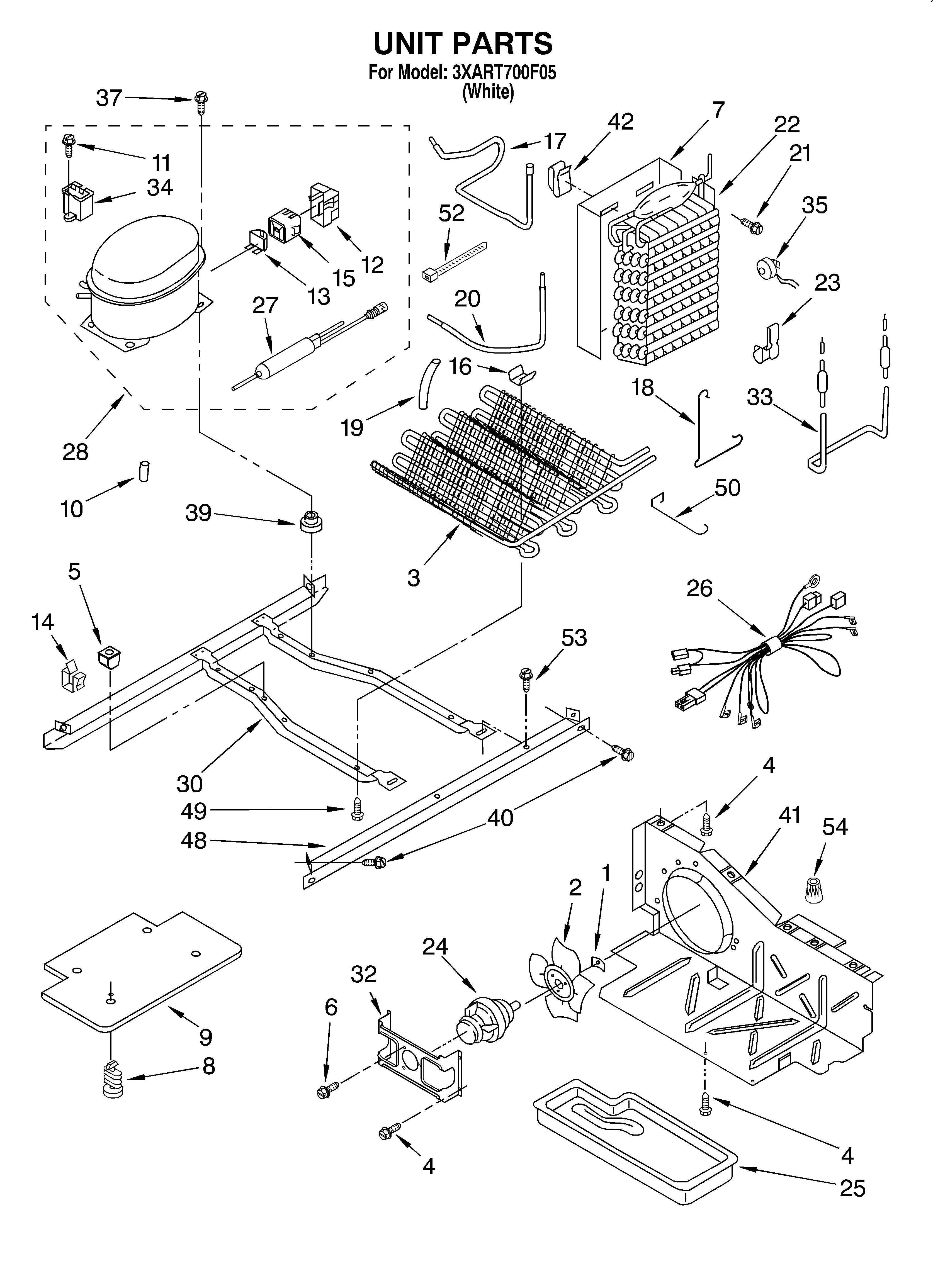 Whirlpool 3XART700F05 unit diagram