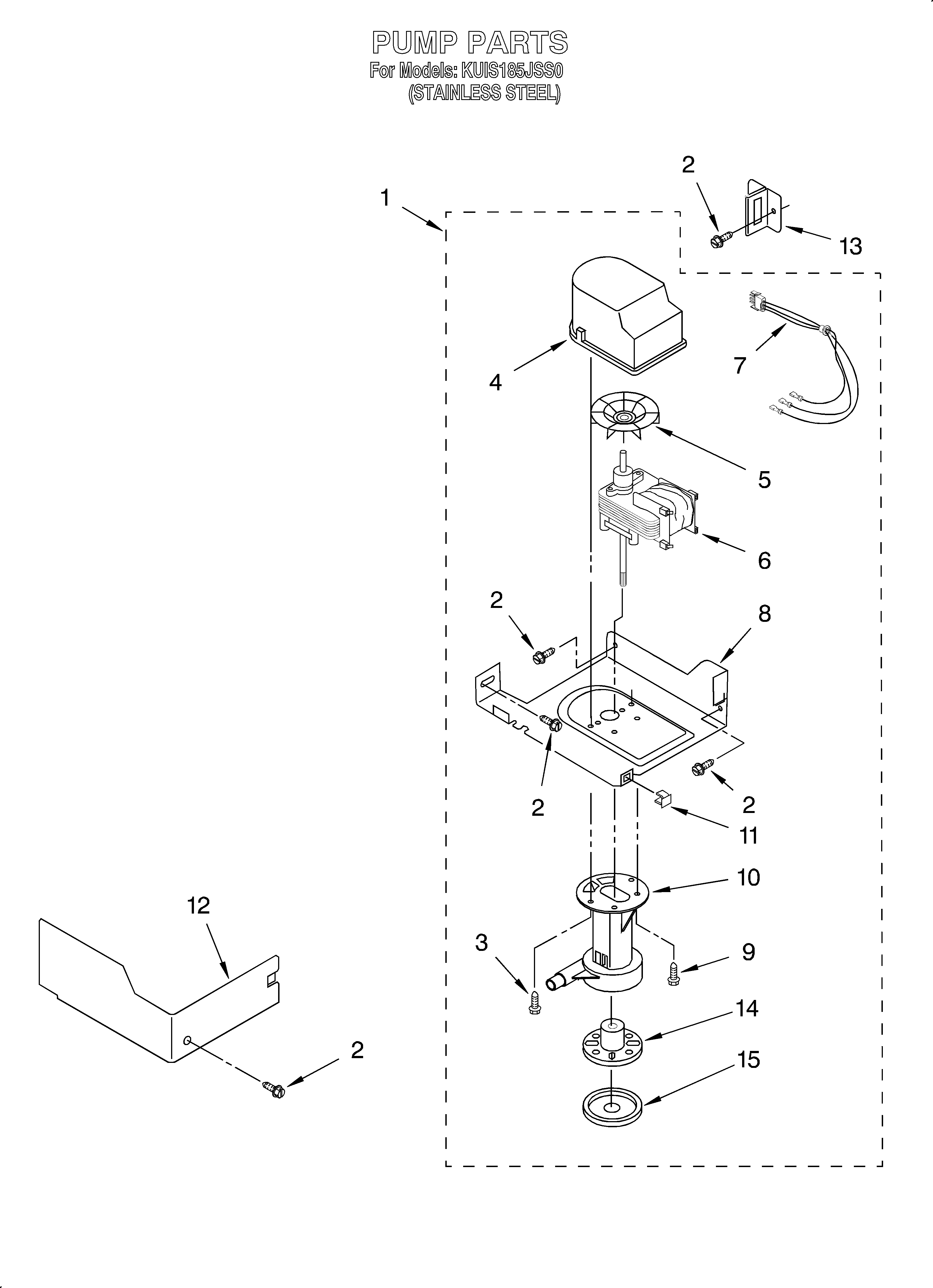 KitchenAid KUIS185JSS0 pump diagram
