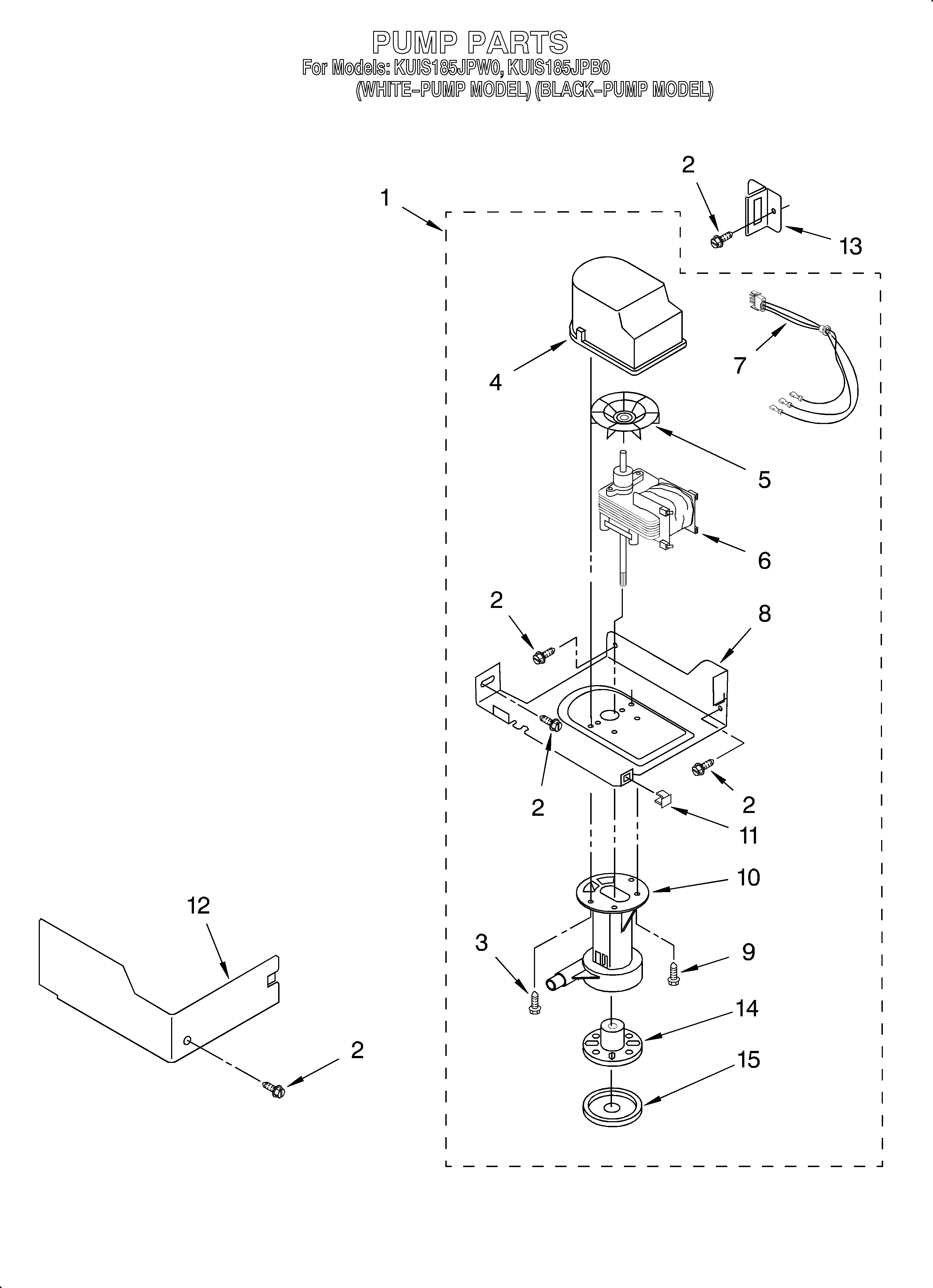 KitchenAid KUIS185JPB0 pump diagram