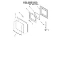 Whirlpool RS610PXGV7 oven door diagram