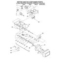 KitchenAid KSRS25CKBL01 motor and ice container diagram