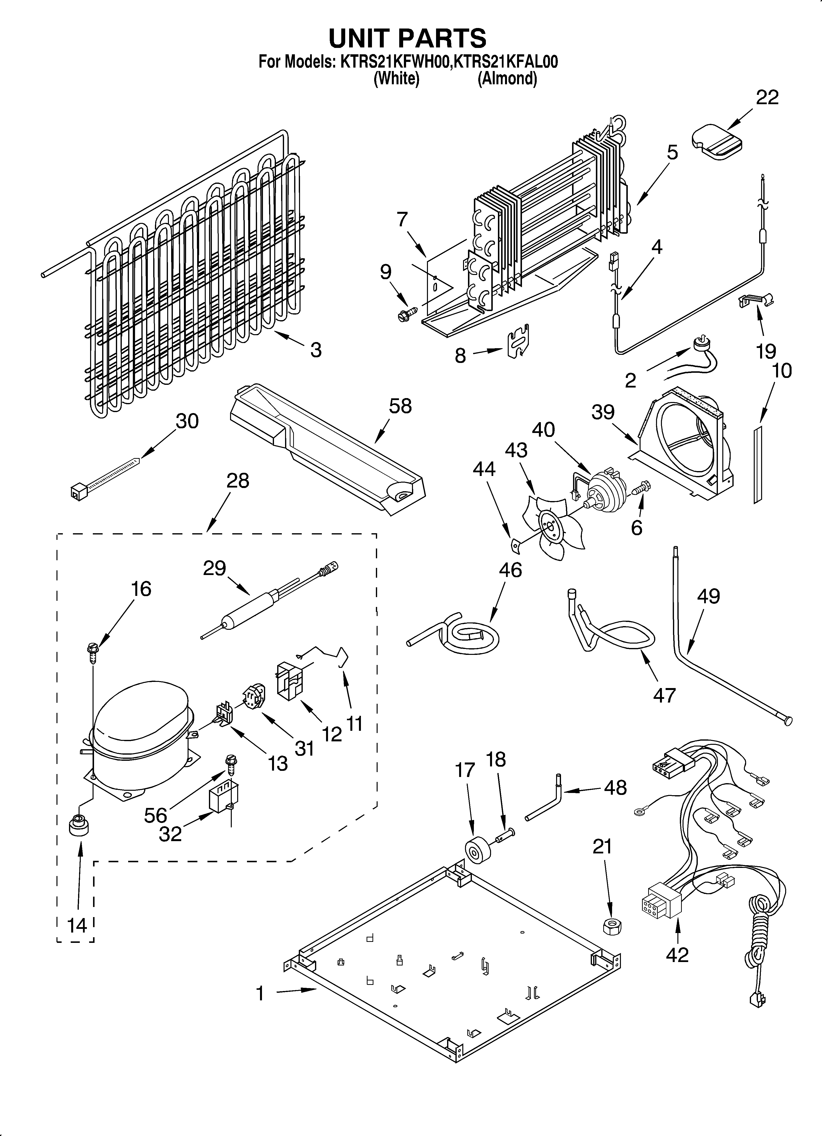 KitchenAid KTRS21KFAL00 unit diagram