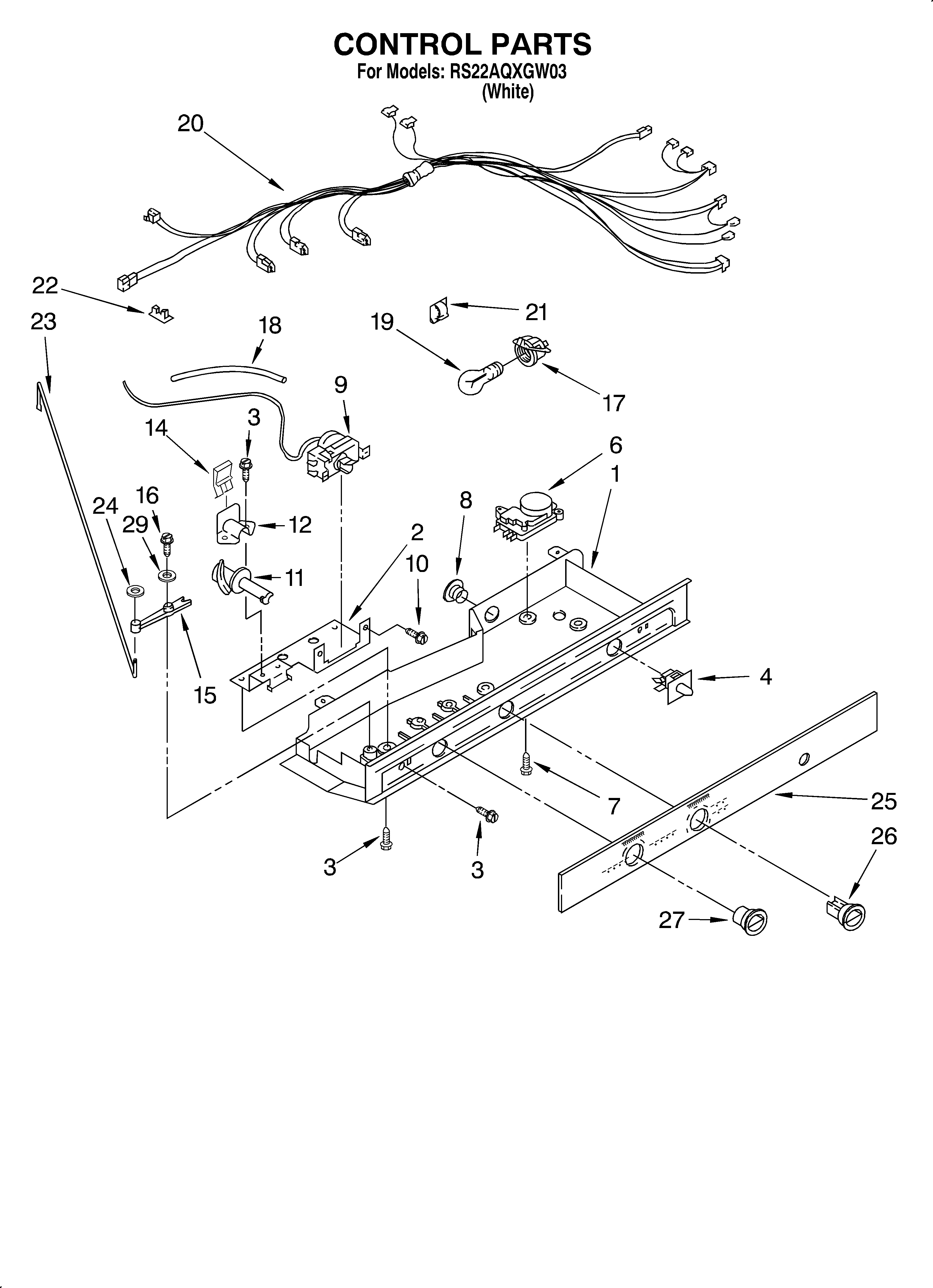 Roper RS22AQXGW03 control diagram