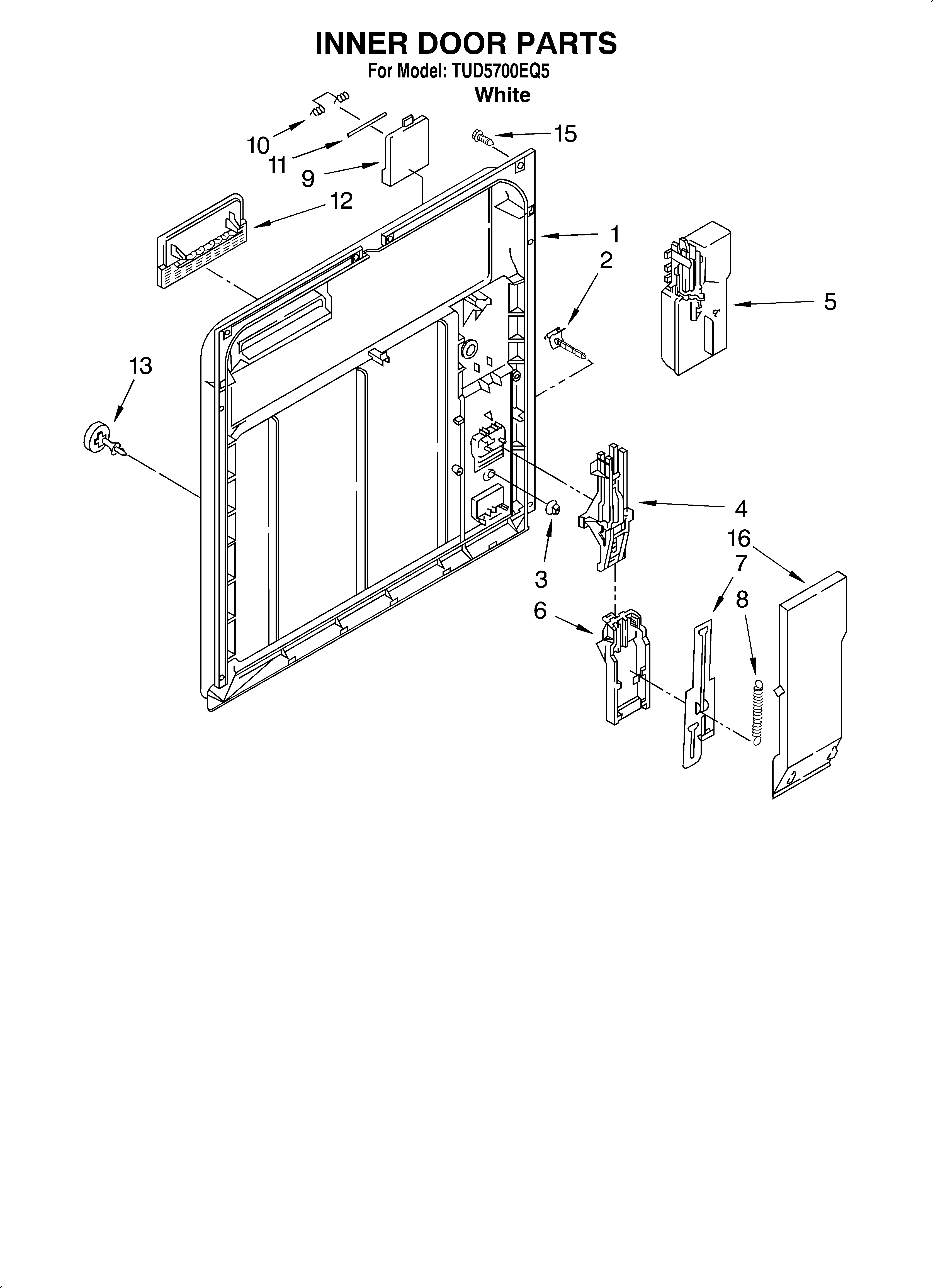 Estate TUD5700EQ5 inner door diagram