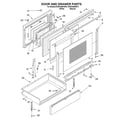 KitchenAid KERC506HBT3 door and drawer diagram