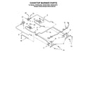 Whirlpool GW395LEGT4 cooktop burner diagram