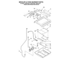 Whirlpool GW395LEGT4 broiler and oven burner diagram