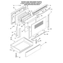 Whirlpool GW395LEGT4 door and drawer diagram