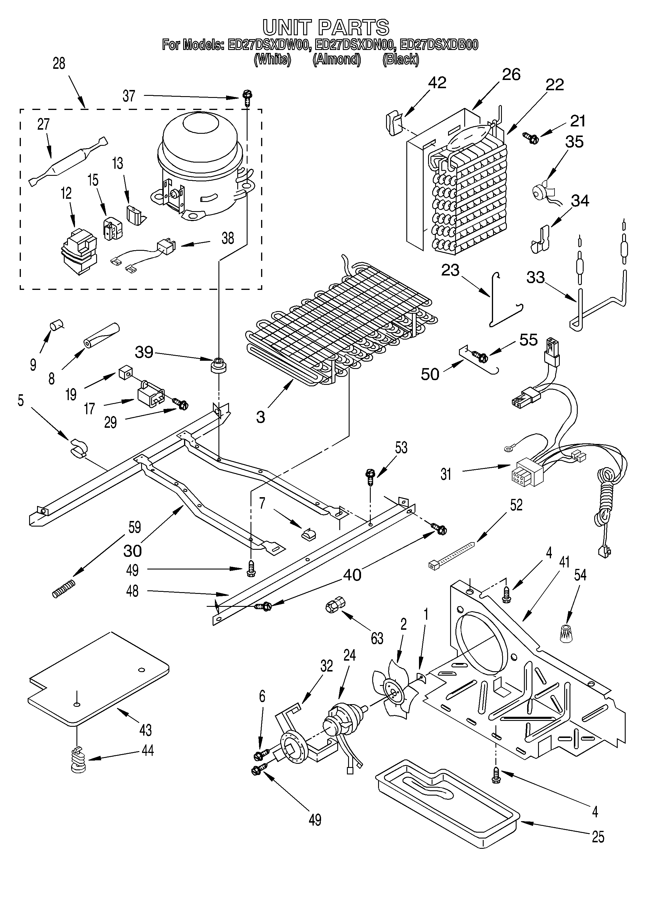 Whirlpool ED27DSXDW00 unit diagram