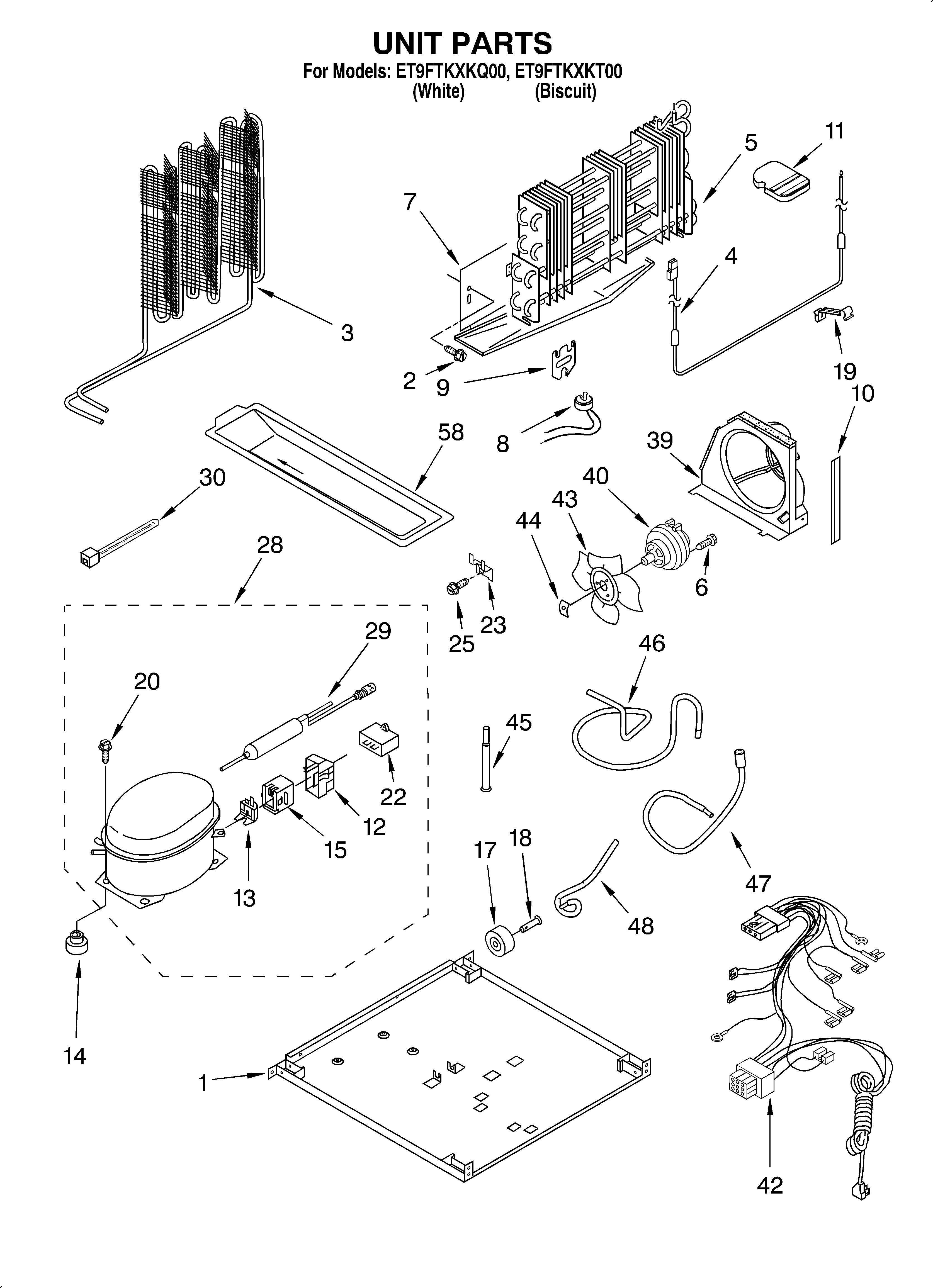Whirlpool ET9FTKXKQ00 unit diagram