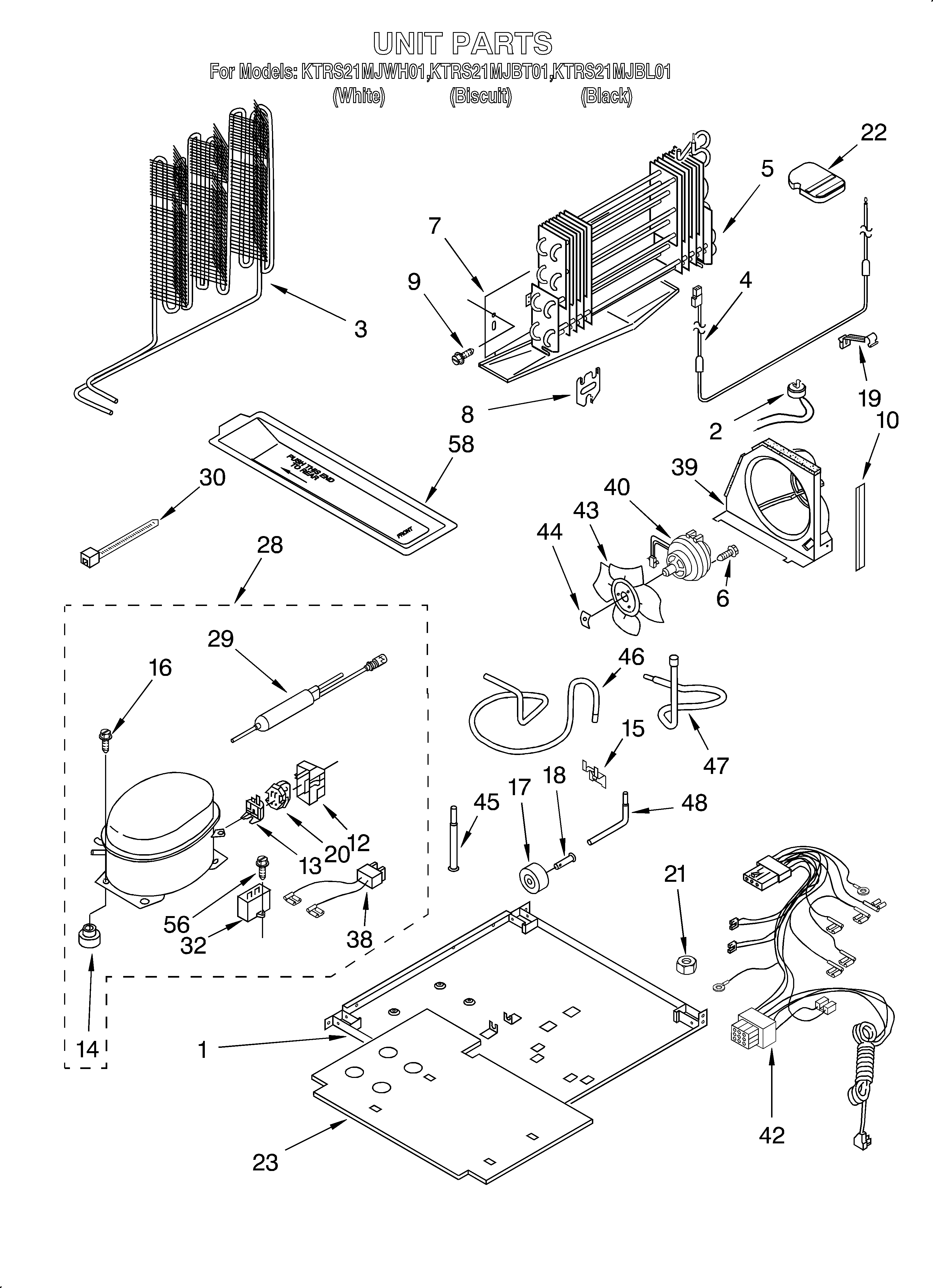 KitchenAid KTRS21MJBT01 unit diagram