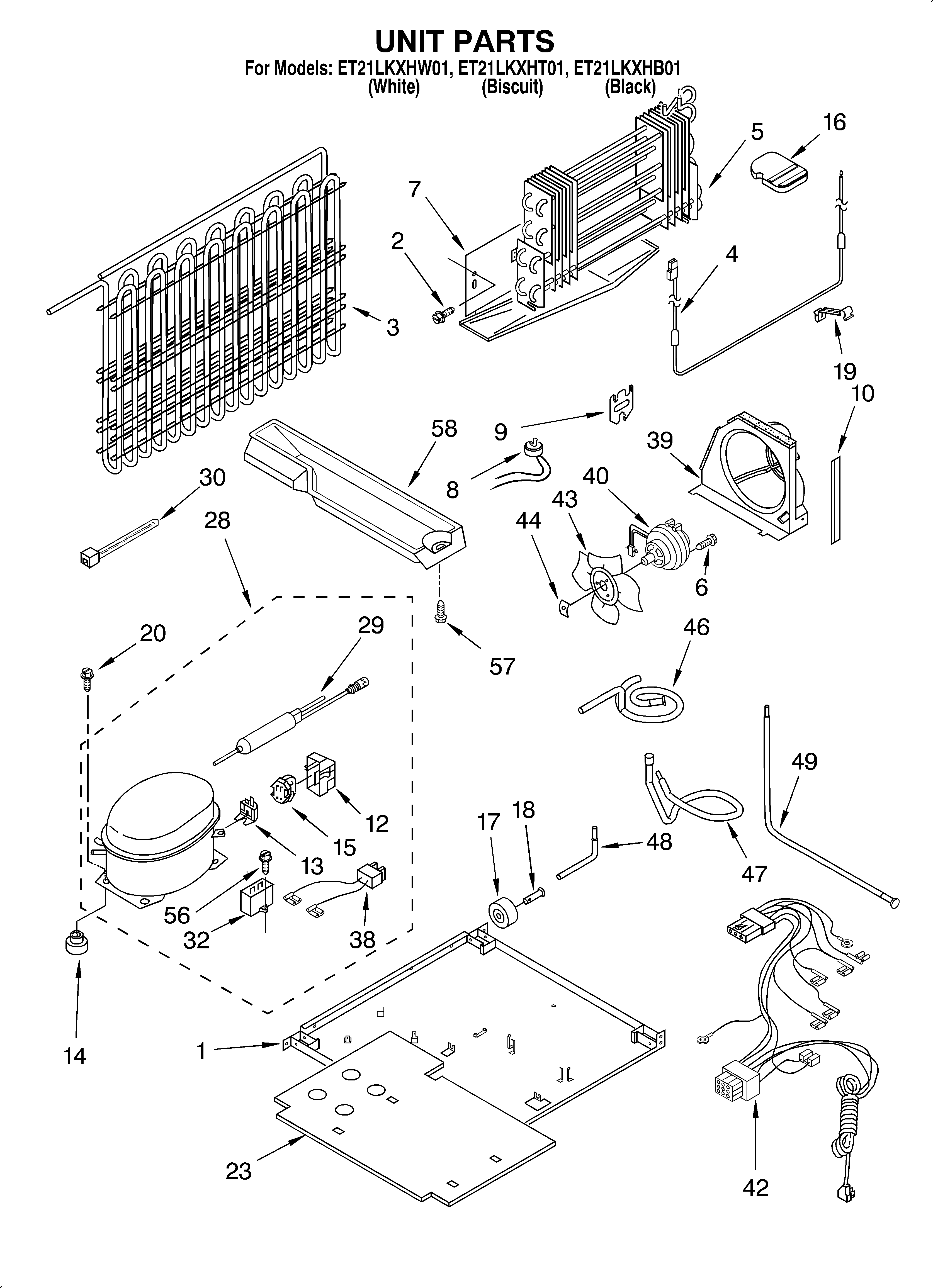 Whirlpool ET21LKXHW01 unit diagram