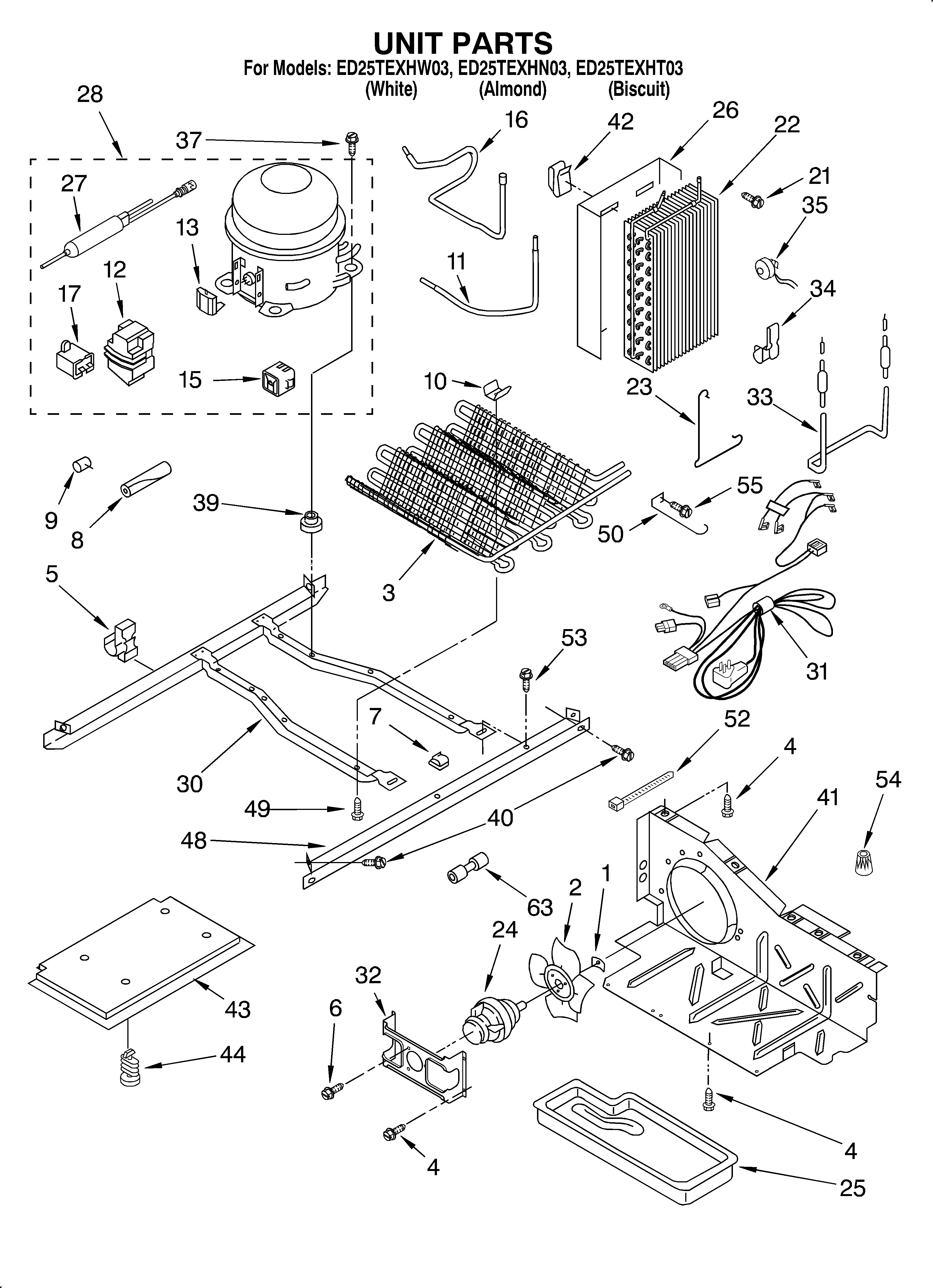 Whirlpool ED25TEXHT03 unit diagram