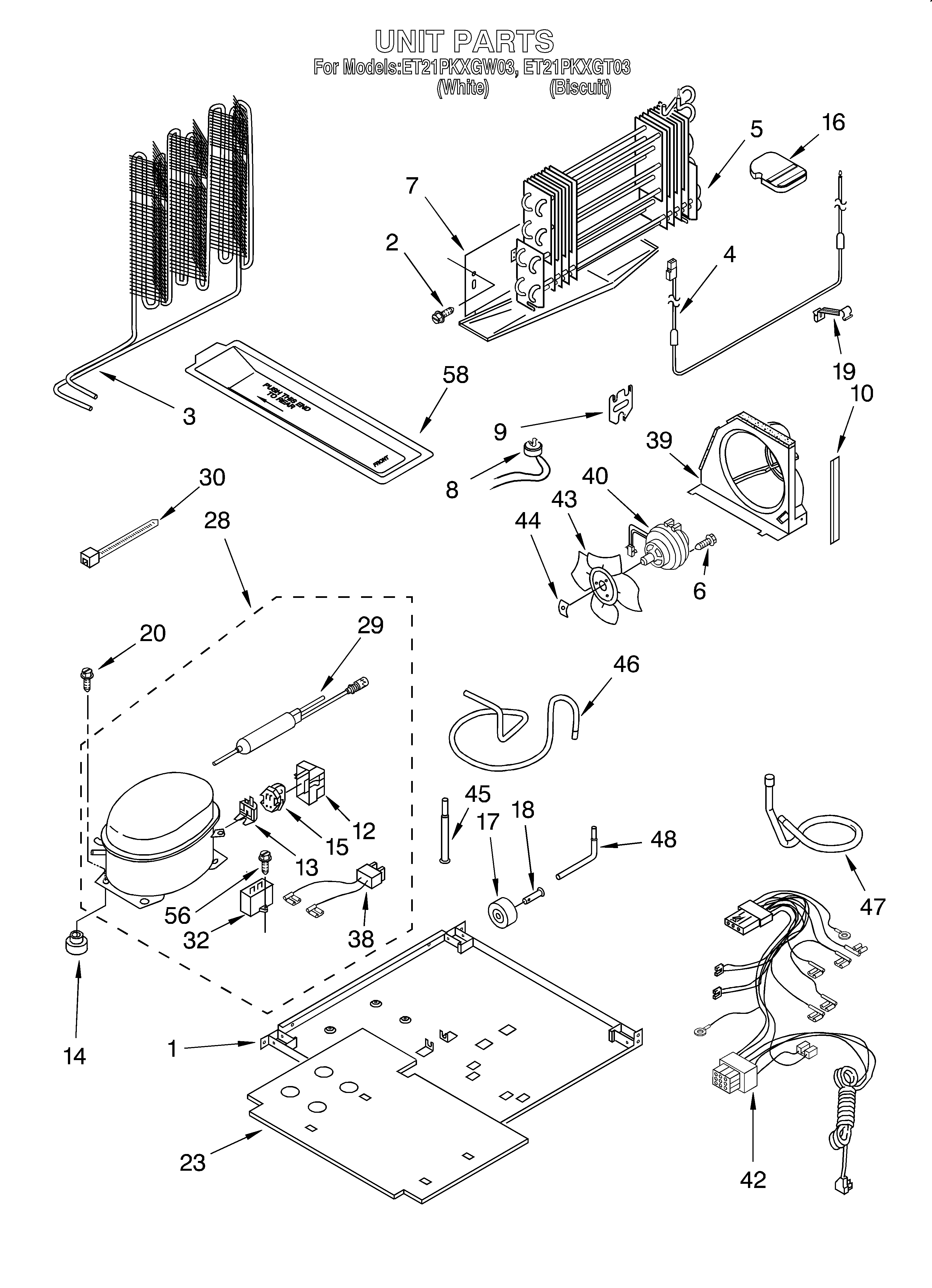 Whirlpool ET21PKXGW03 unit diagram