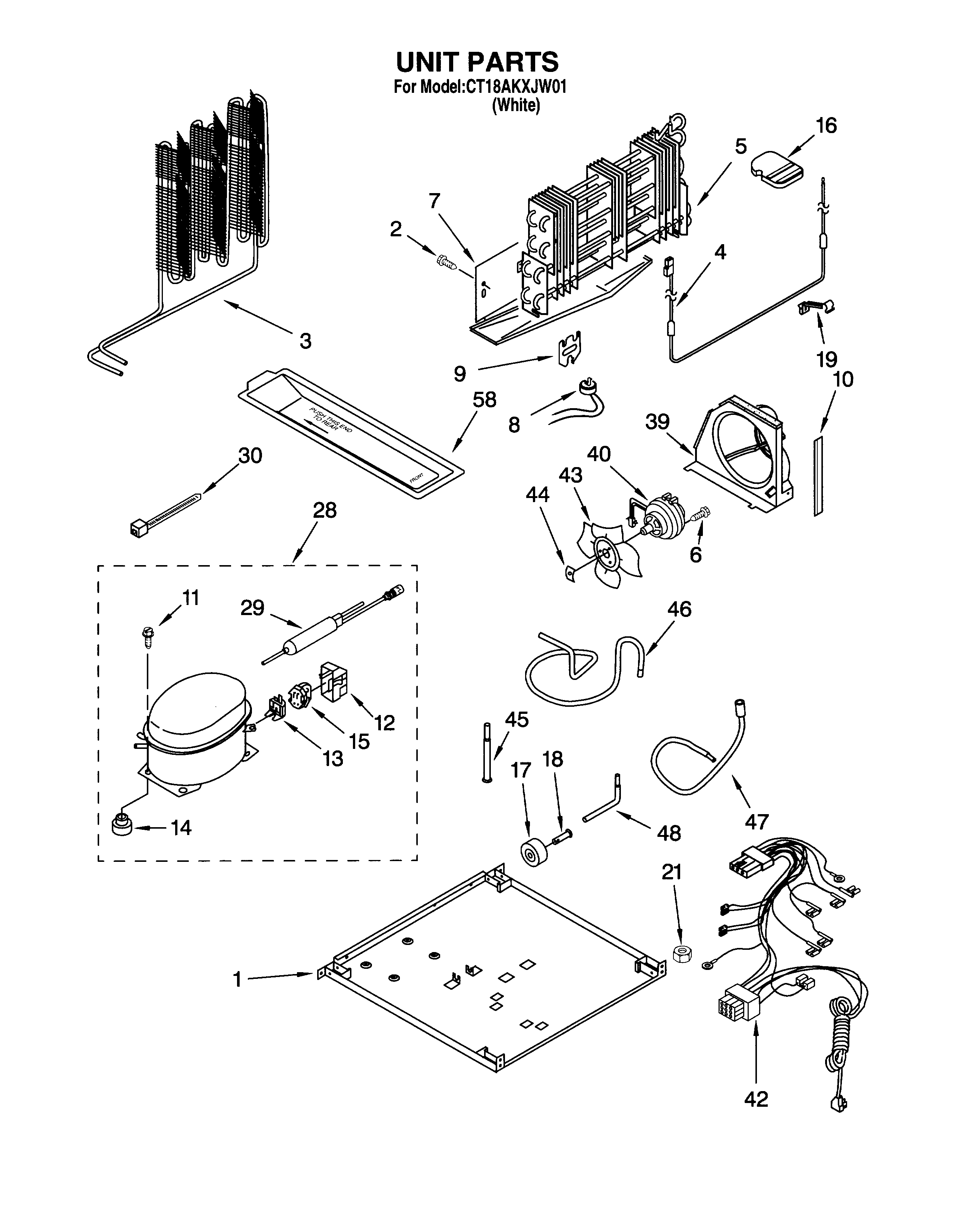 Crosley CT18AKXJW01 unit/optional diagram