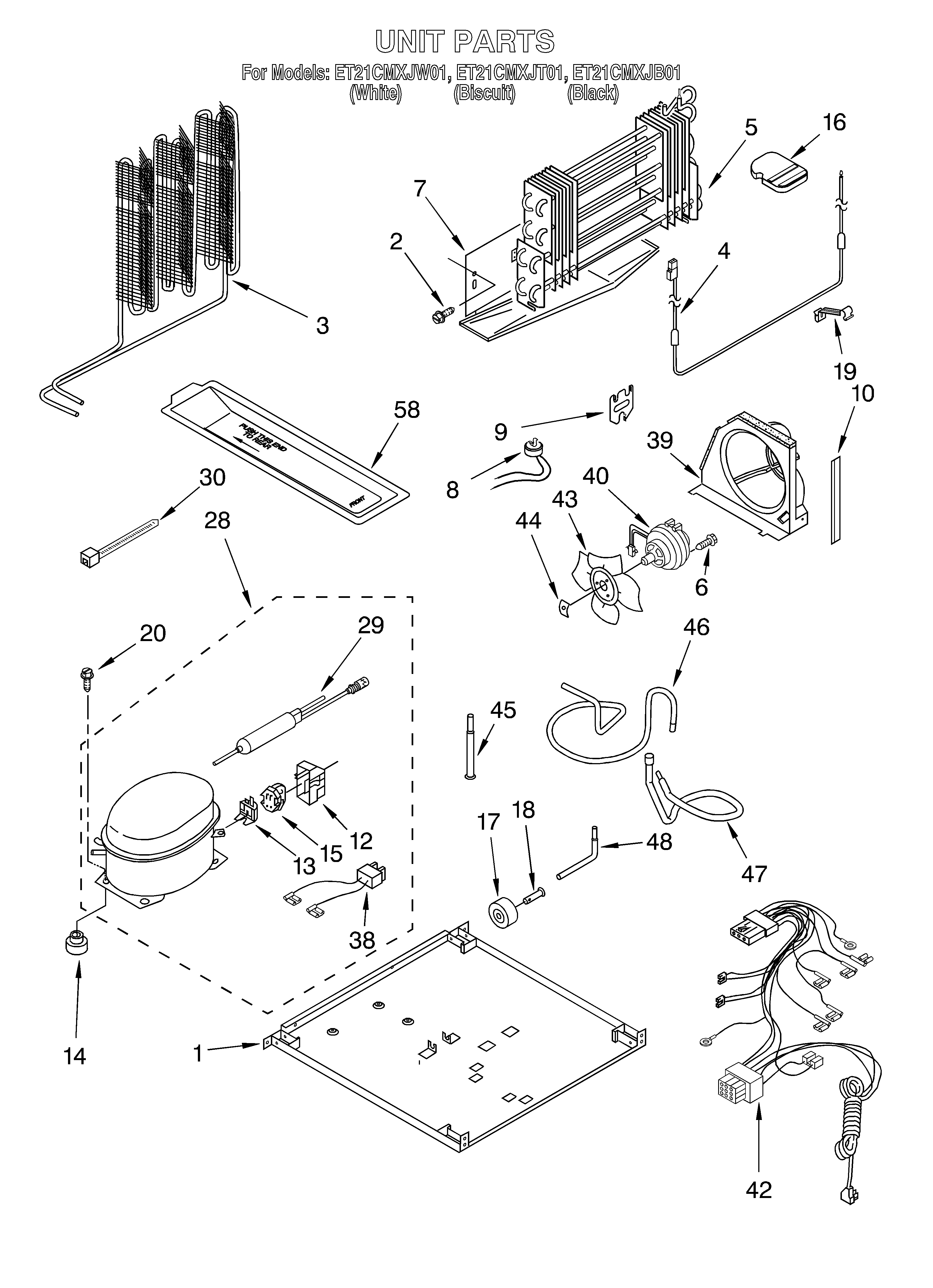 Whirlpool ET21CMXJW01 unit diagram