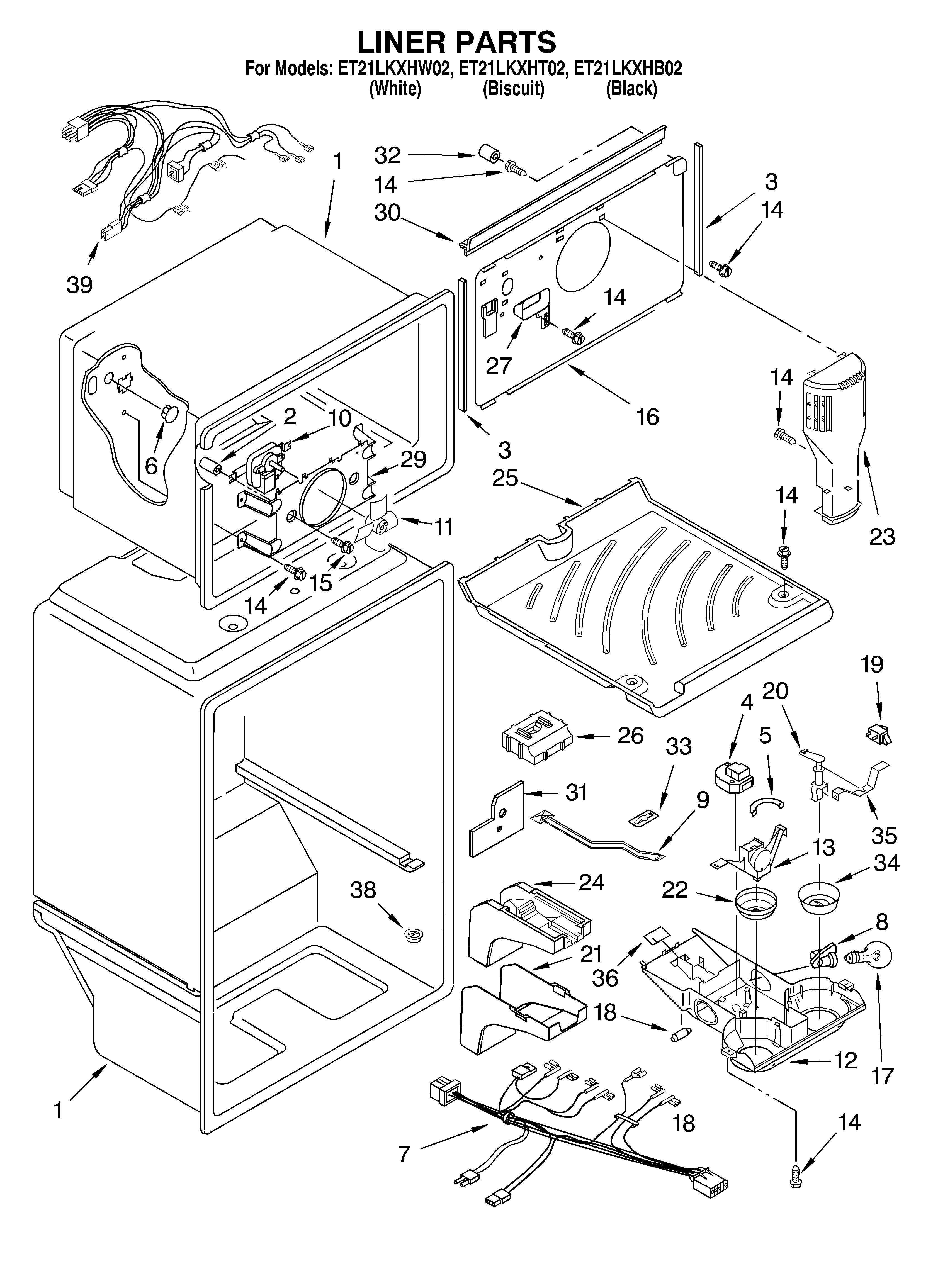 Whirlpool ET21LKXHT02 liner diagram
