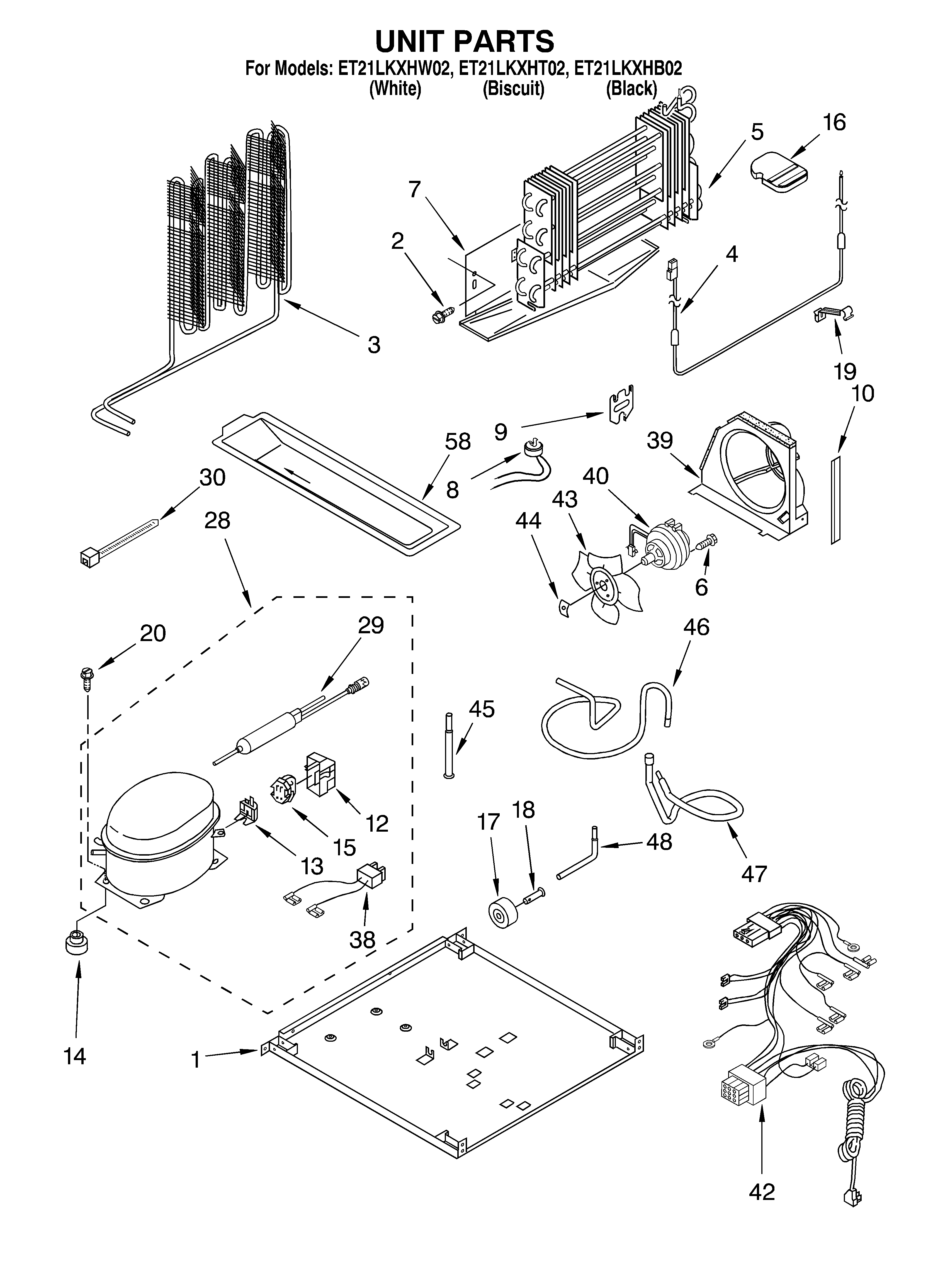 Whirlpool ET21LKXHT02 unit diagram