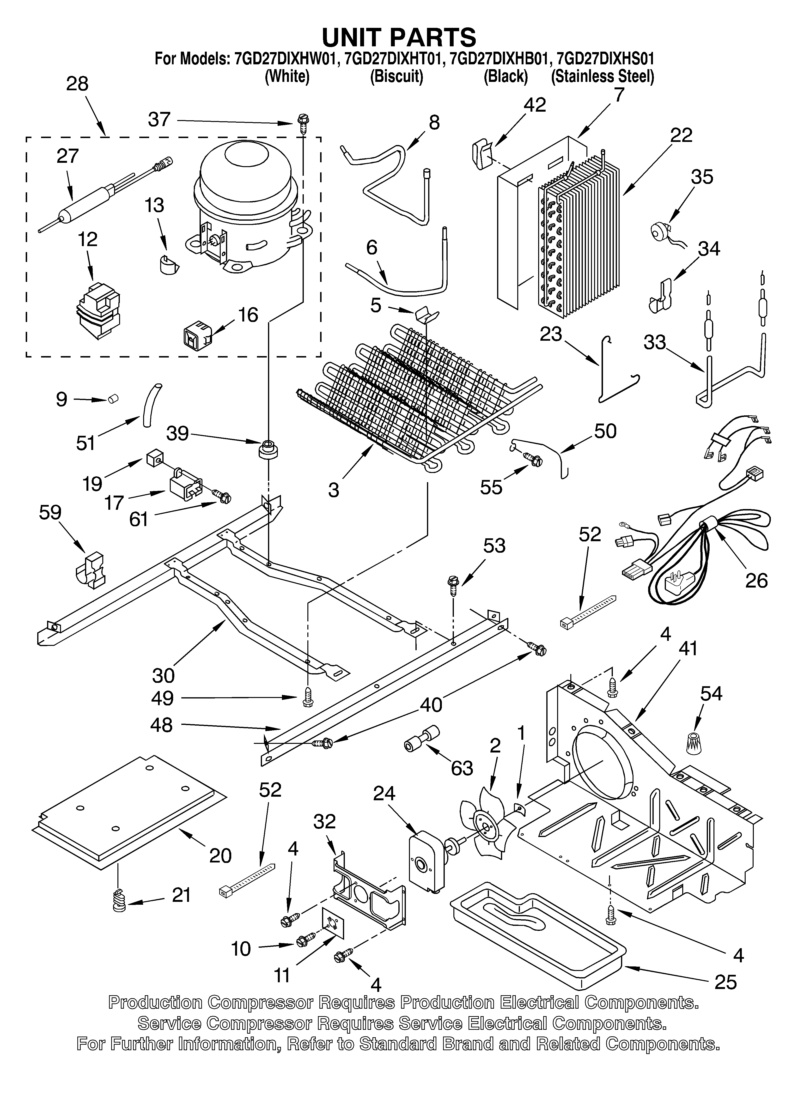 Whirlpool 7GD27DIXHT01 unit diagram