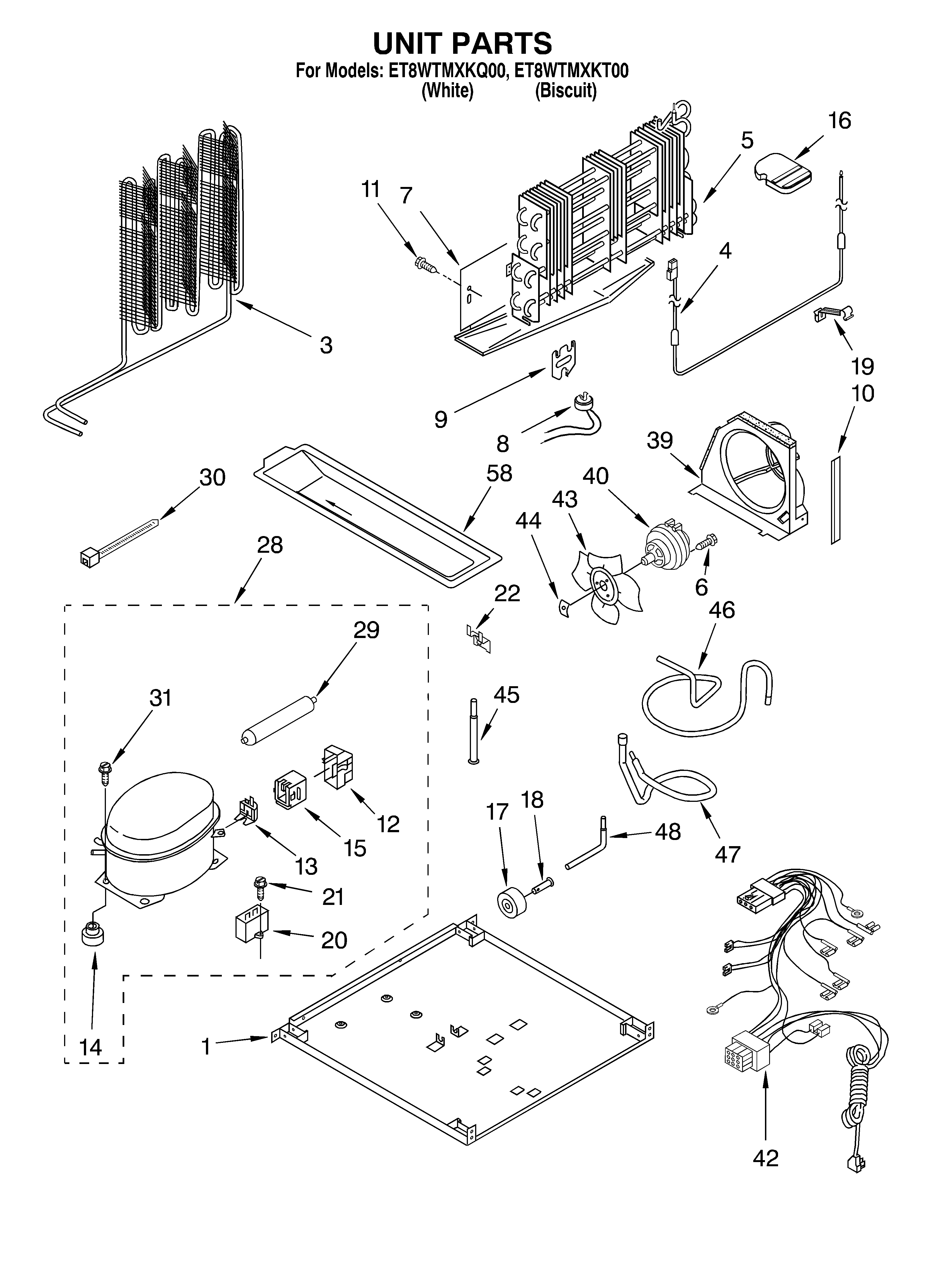 Whirlpool ET8WTMXKT00 unit diagram