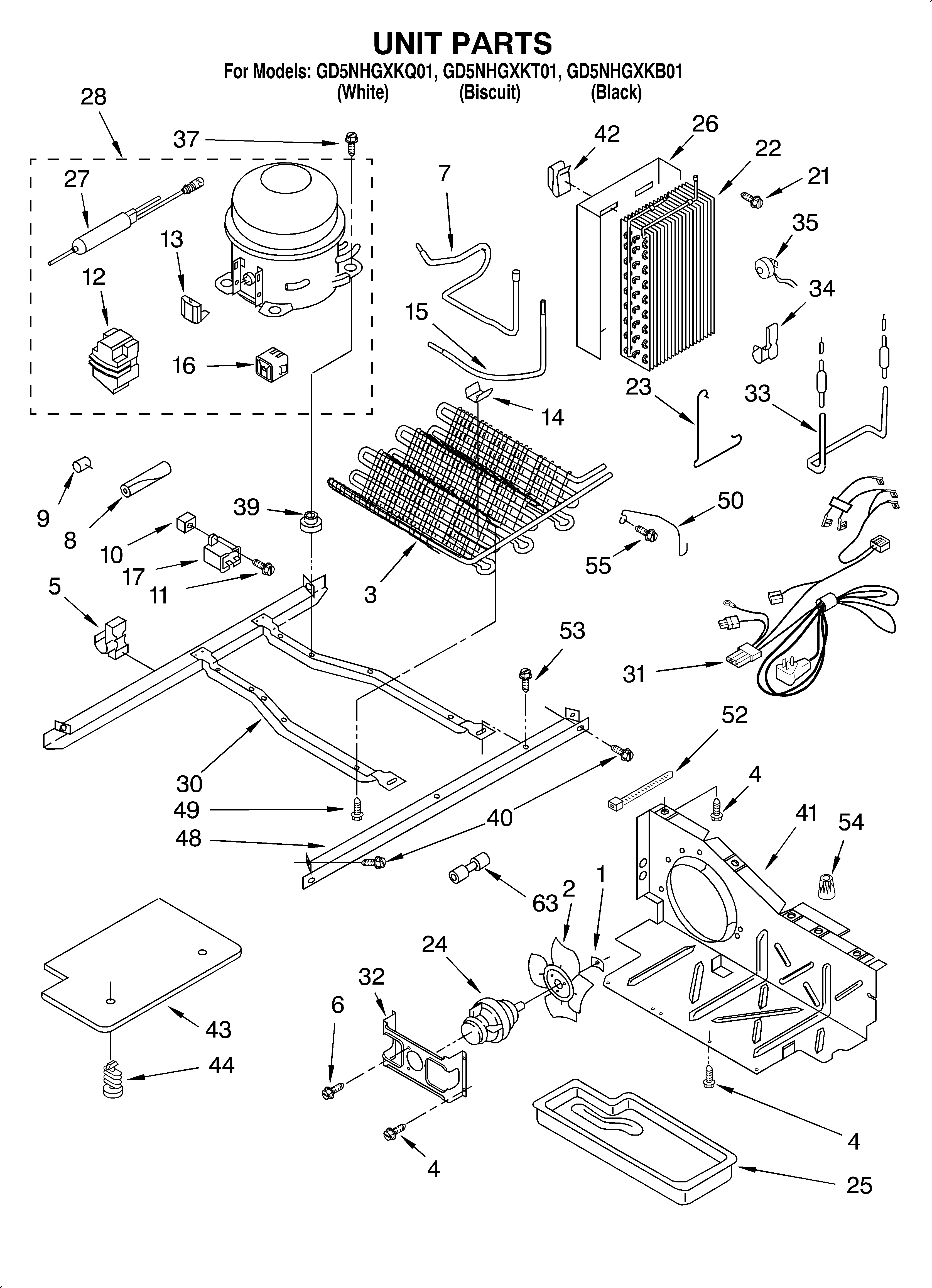 Whirlpool GD5NHGXKB01 unit diagram