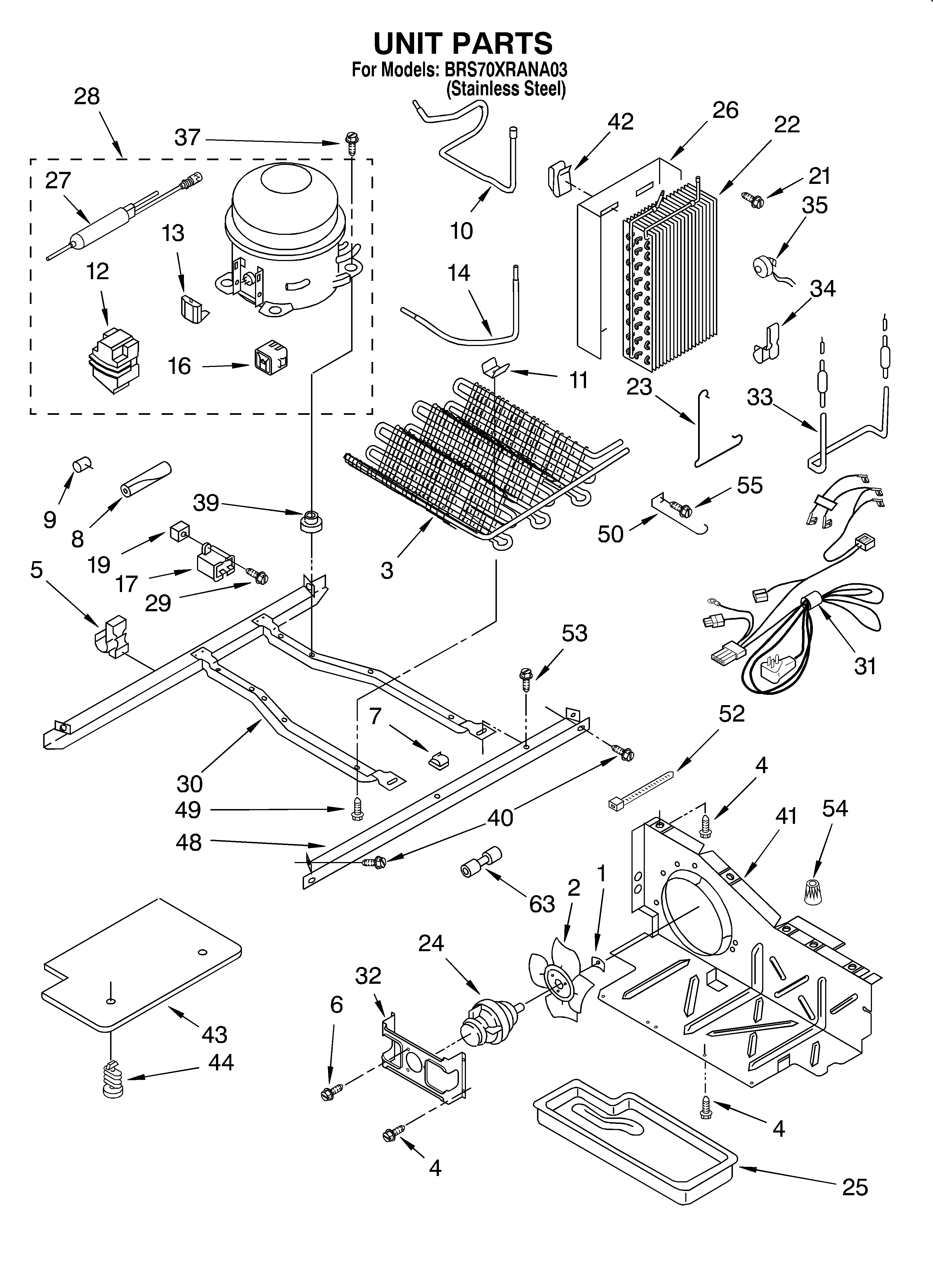 Whirlpool BRS70XRANA03 unit diagram