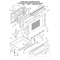 KitchenAid KGRT607HBT5 door and drawer diagram