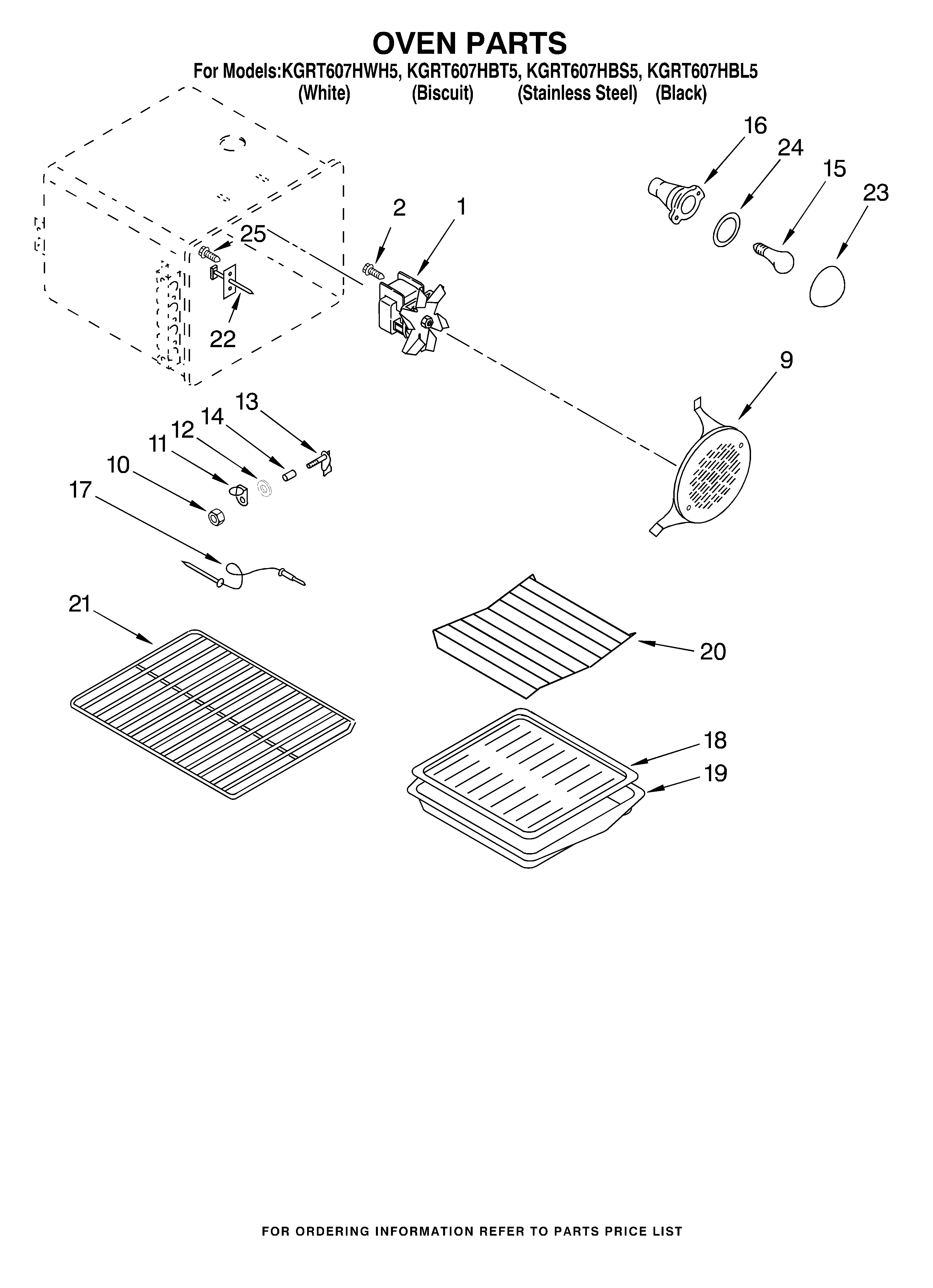 KitchenAid KGRT607HBL5 oven diagram