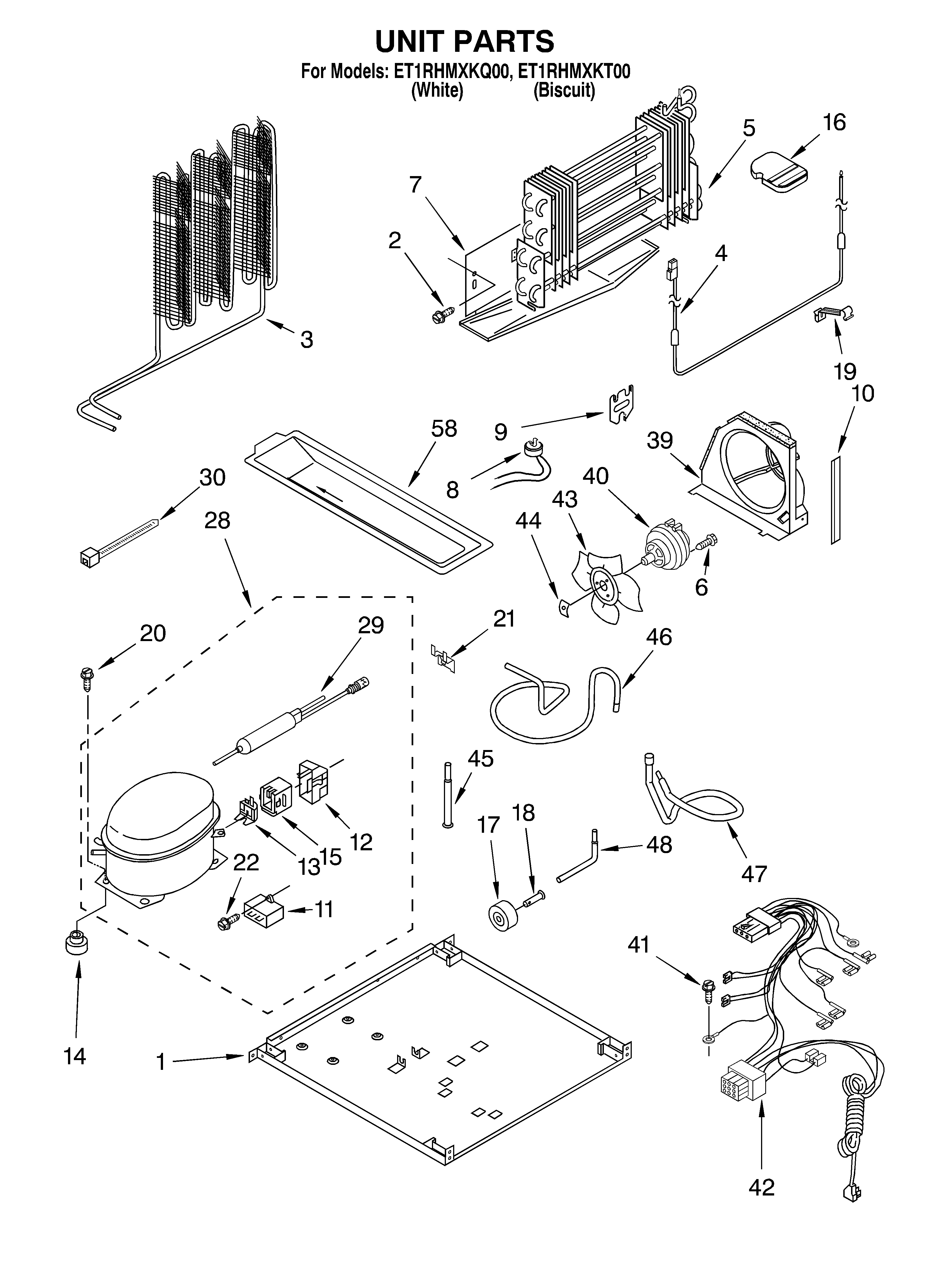Whirlpool ET1RHMXKT00 unit diagram