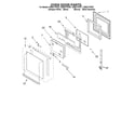 Whirlpool GBS277PDT7 oven door diagram