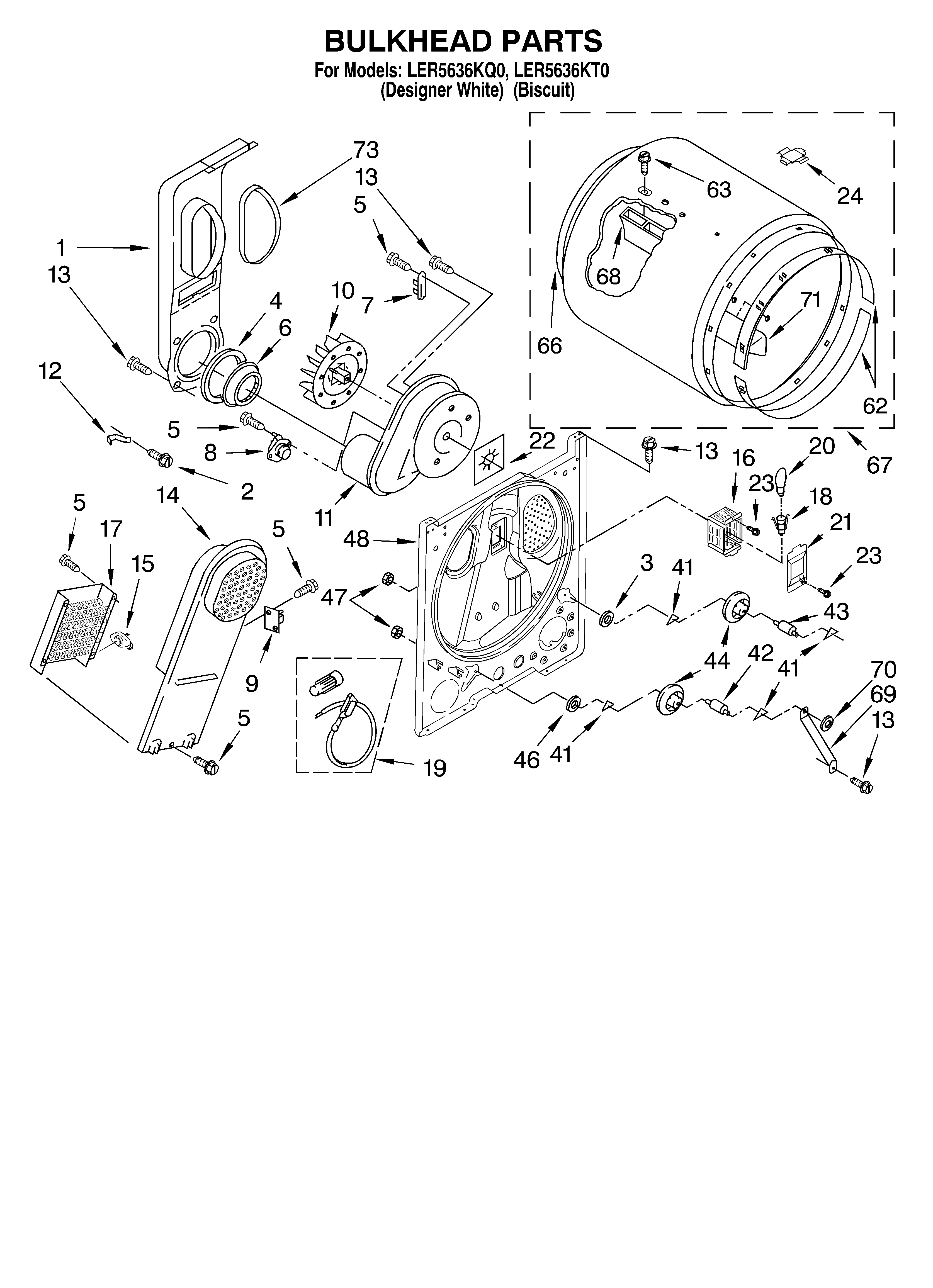 Whirlpool LER5636KT0 bulkhead diagram