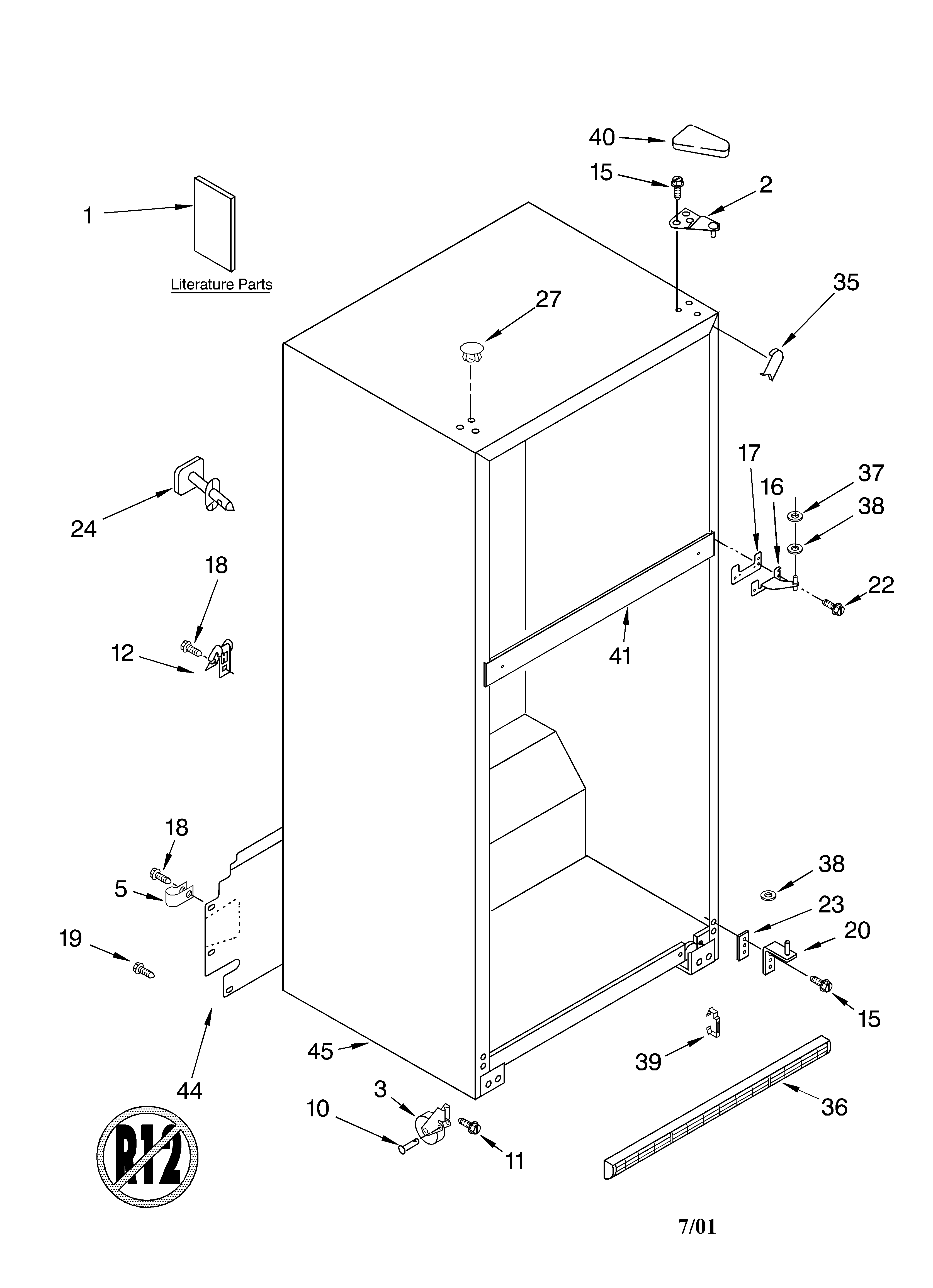 Kirkland ST21PKXKQ00 cabinet/literature diagram