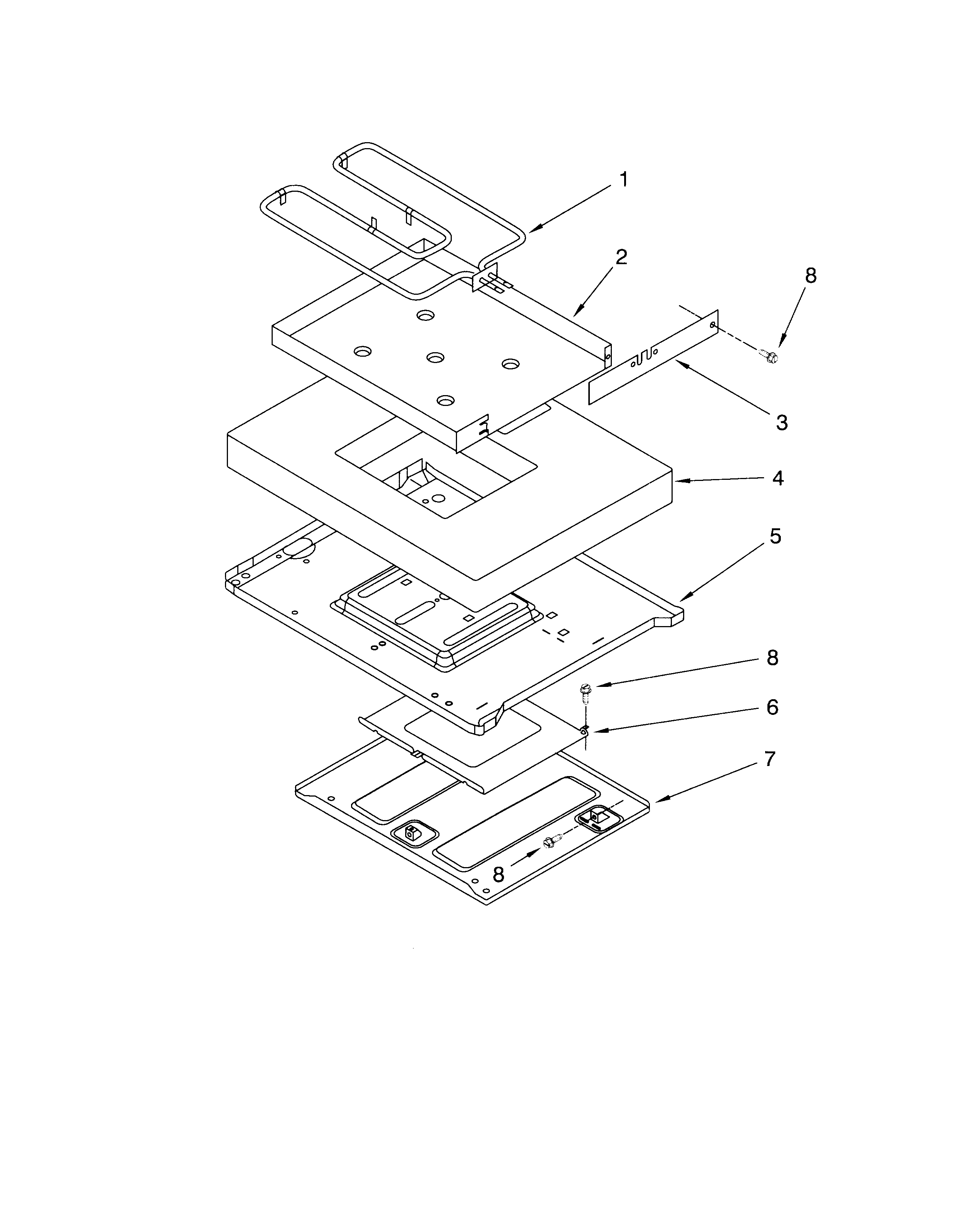 KitchenAid KERC607HWW4 hidden bake/optional diagram
